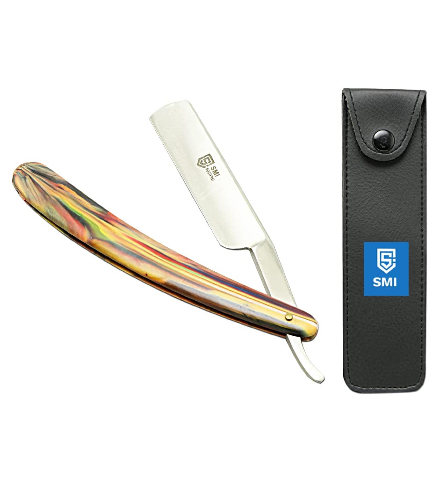 SMI Razor Men - Professional Barber Beard Shaving Knife with Case (Fixed Blade 1405) | International Shipping - Buy Online on GoSupps.com
