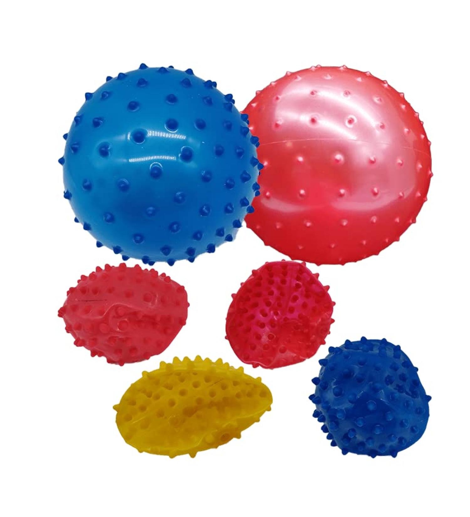 Schnooridoo 6 x colorful hedgehog ball spiked ball knobbly ball massage ball 10 cm Giveaway