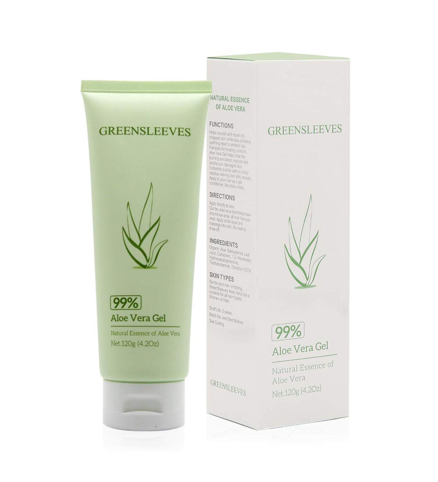 Aloe Vera Gel 99% Pure Soothing Moisturizer for Face, Hair & Skin Care - 4.2 Oz - Buy Online on GoSupps.com