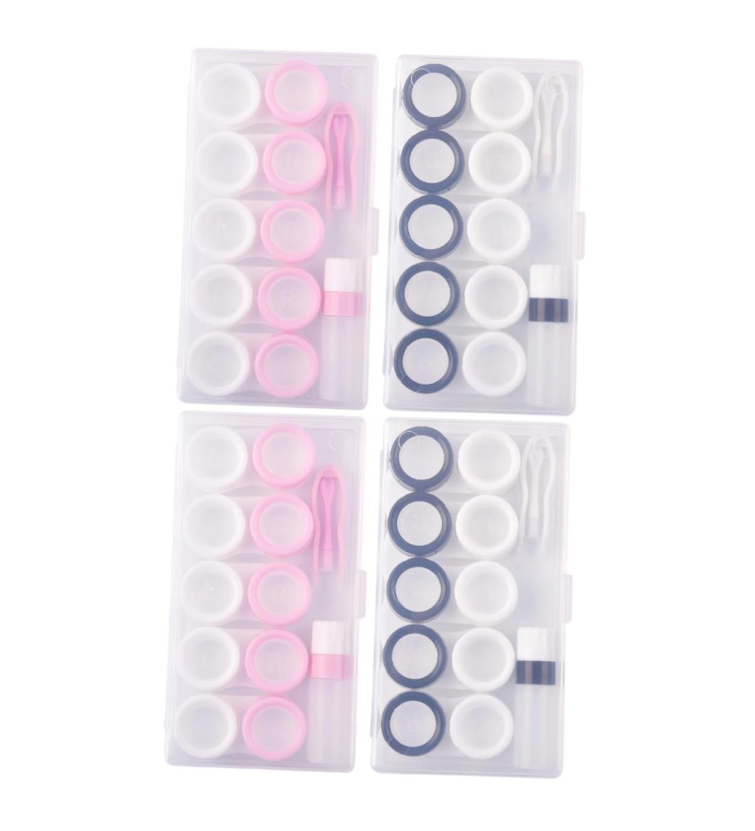 Partykindom 4 Sets Storage Box for Colored Contact Lenses | Travel-Friendly Macaron Cases | Compact & Durable Contact Lens Containers - Buy Online on GoSupps.com