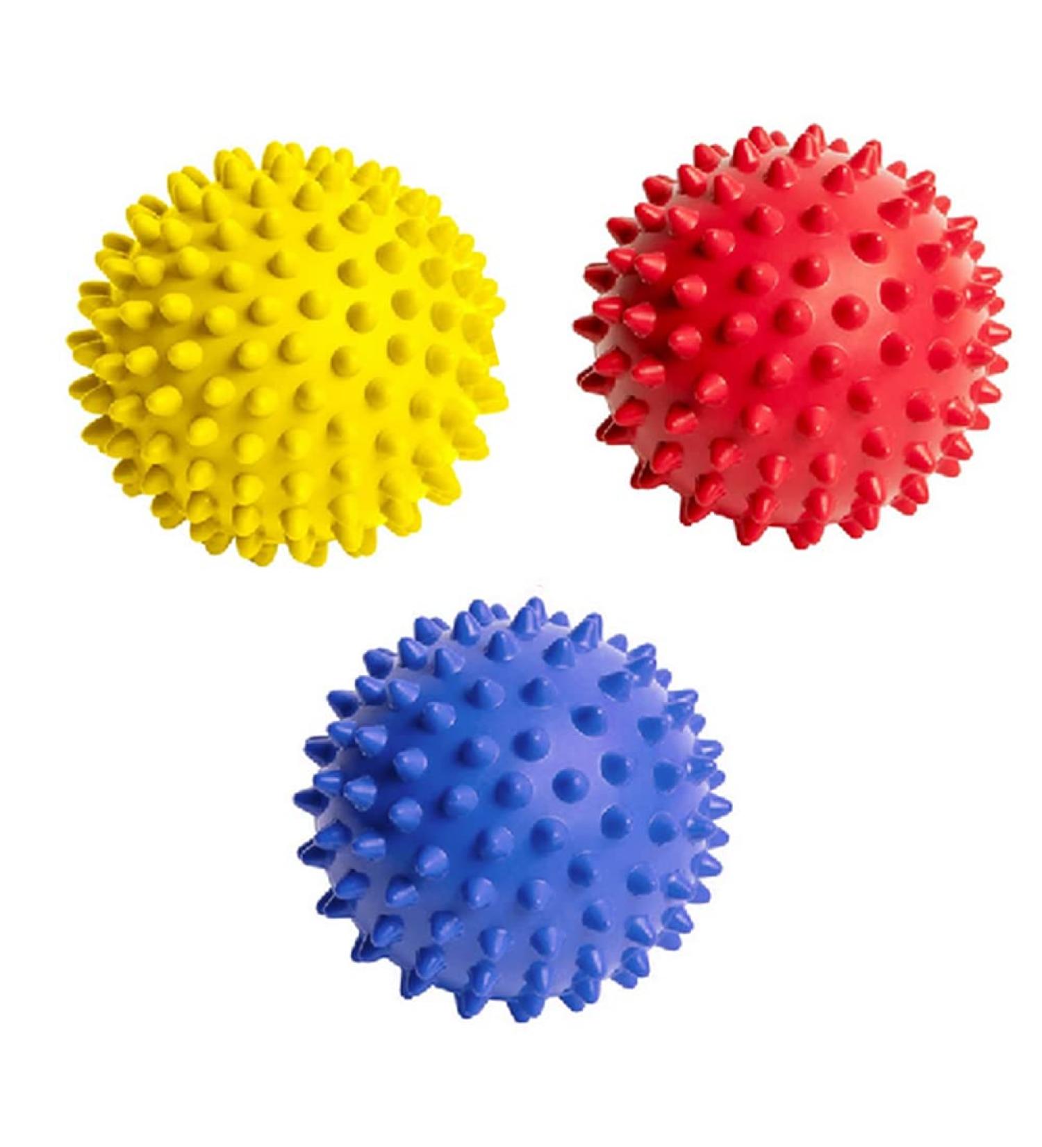 Quupy Massage Balls with Knobs Deep Tissue Muscle Relief Pain Alleviation for Plantar Fasciitis & Back Pain (7.5 cm Random Colors) - Buy Online on GoSupps.com