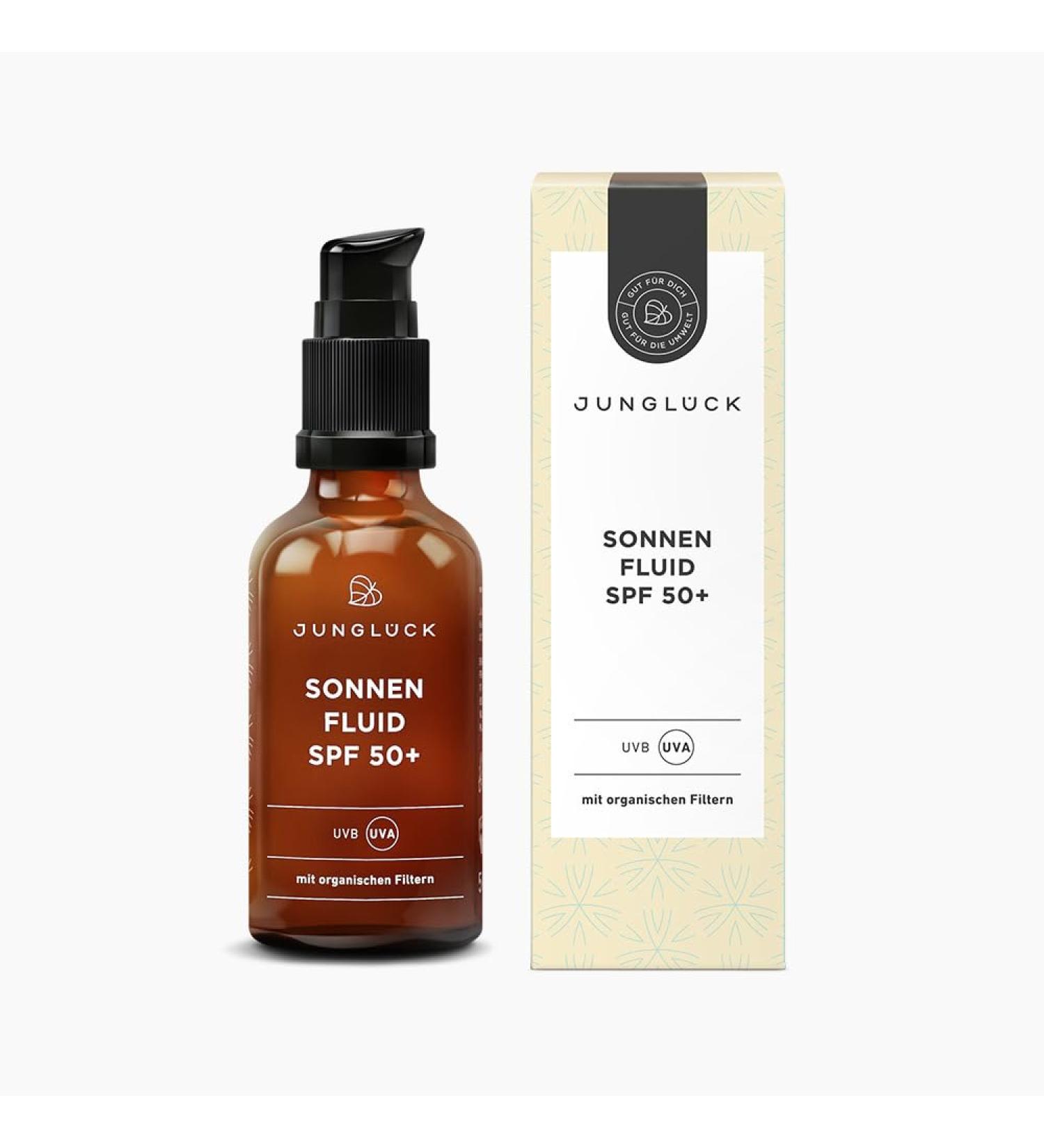 JUNGL CK Sun Fluid SPF 50+ | Organic UV Filters & Fast-Absorbing Sun Protection for Face - International Shipping Available - Buy Online on GoSupps.com