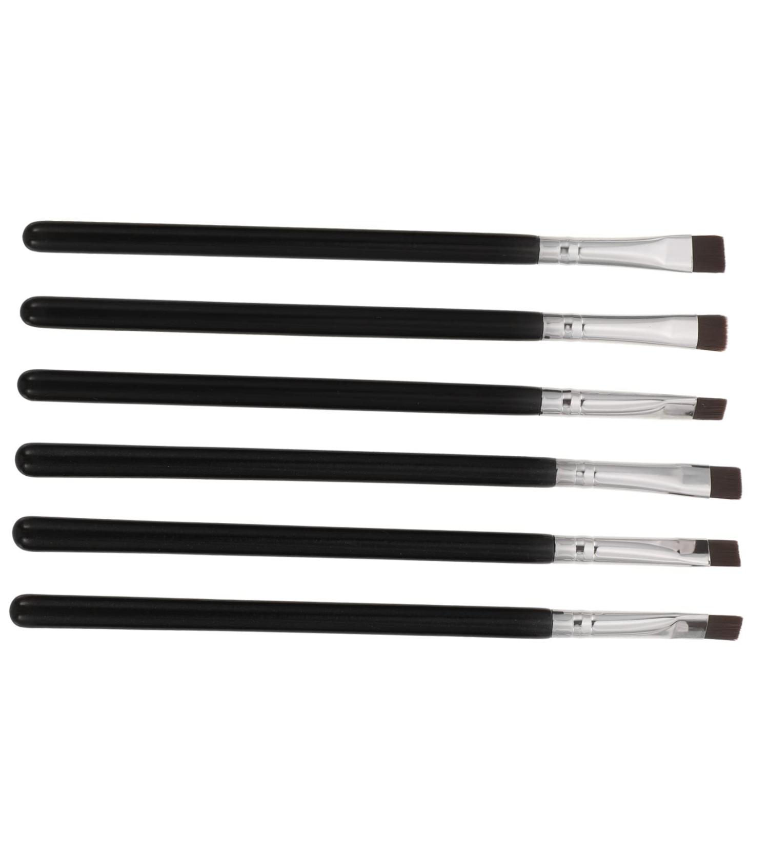 Didiseaon 6pcs Flat Eyebrow Brush Makeup Brush Cosmetics Tool Eye Liner Brush Eyes Travel Wooden Pole - Buy Online on GoSupps.com