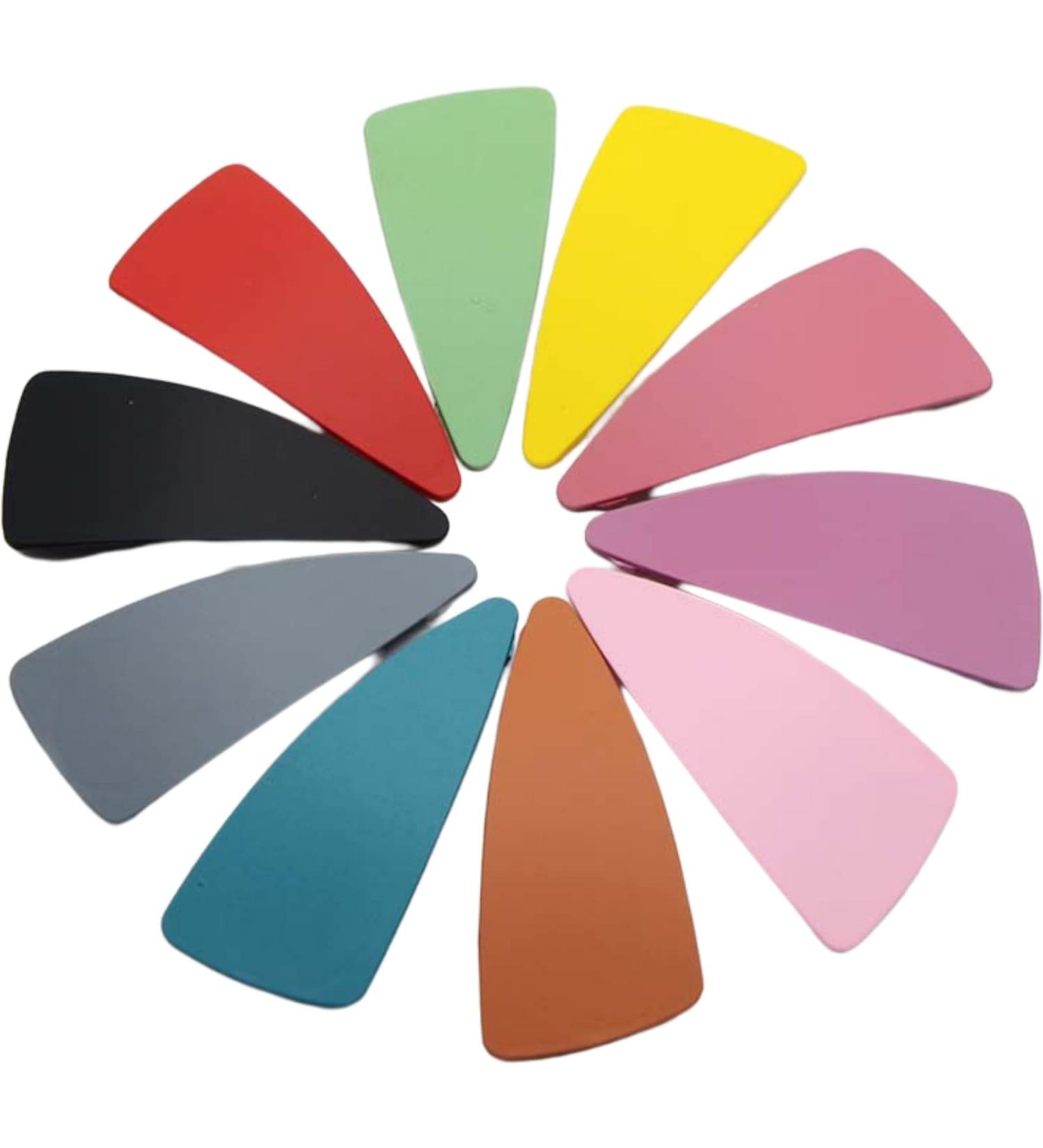 Acrylic Metal Snap Hair Clips Set | Colorful Large Hair Accessories for Women & Girls - International Shipping Available - Buy Online on GoSupps.com