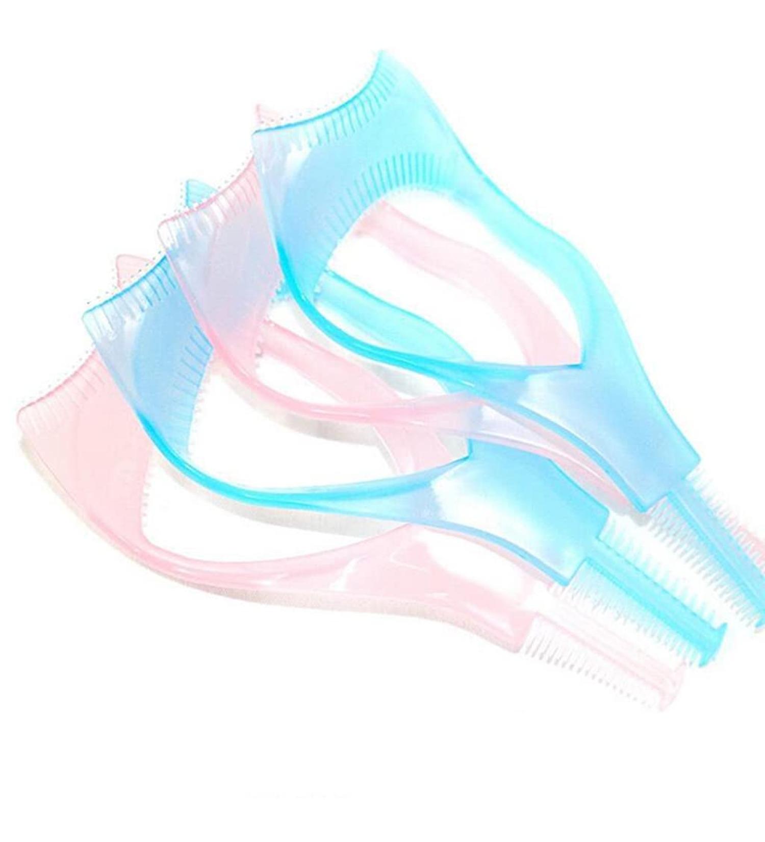 Eyelash Card 3 in 1 Plastic Mascara Guard Eyelash Brush Curler Lash Comb Makeup Cosmetic Tools Christmas Gifts for Women Nice - Buy Online on GoSupps.com