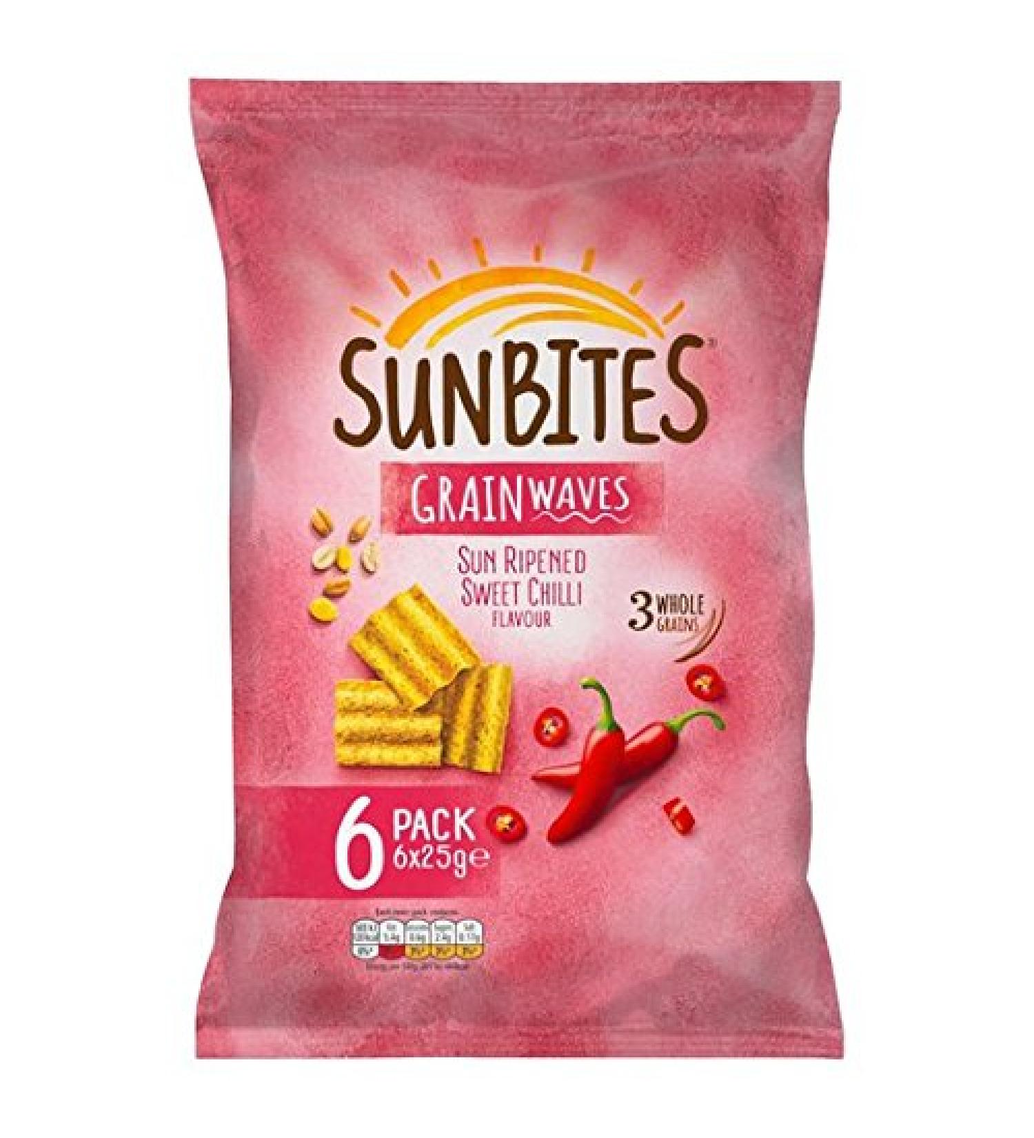 Walkers Walkers Sunbites Sweet Chilli Pack of 6 snacks 25g