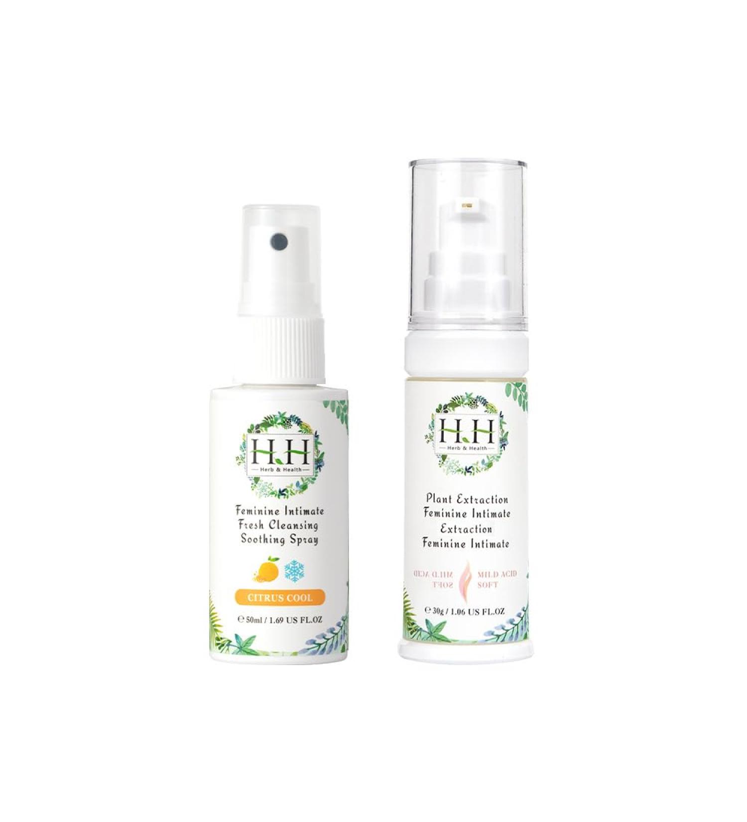 Vaginial Deodorant Spray + Intimate Firming Cream - Natural Essential Oil HH Herb&Health