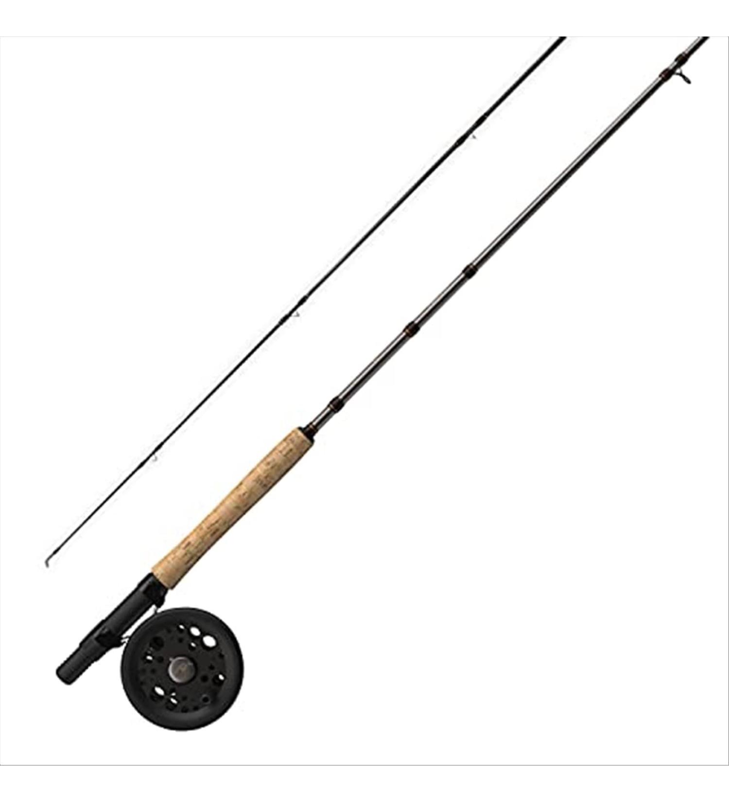 Martin Caddis Creek Fly Fishing Reel and Rod Combo, 9-Foot 7/8-Weight 2-Piece Fly Fishing Pole, Size 6/8 Rim-Control Single Action Reel, Natural Cork Rod Handle, Durable Aluminum Frame, Brown