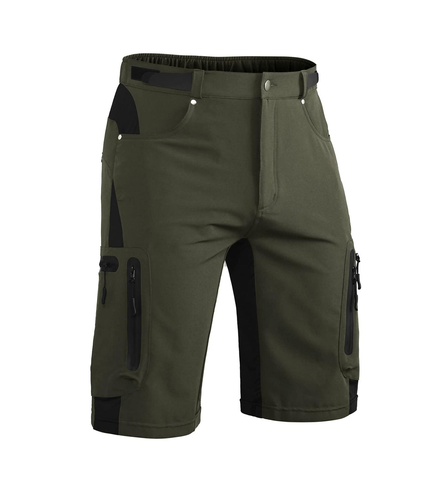 Men's HiuSpor Lightweight Hiking Pants - Breathable Fast Dry Cargo Bermuda Shorts - 6 Pocket Elastic MTB Cycling Shorts - Summer Outdoor Sport Pants in Green (3XL) - Buy Online on GoSupps.com
