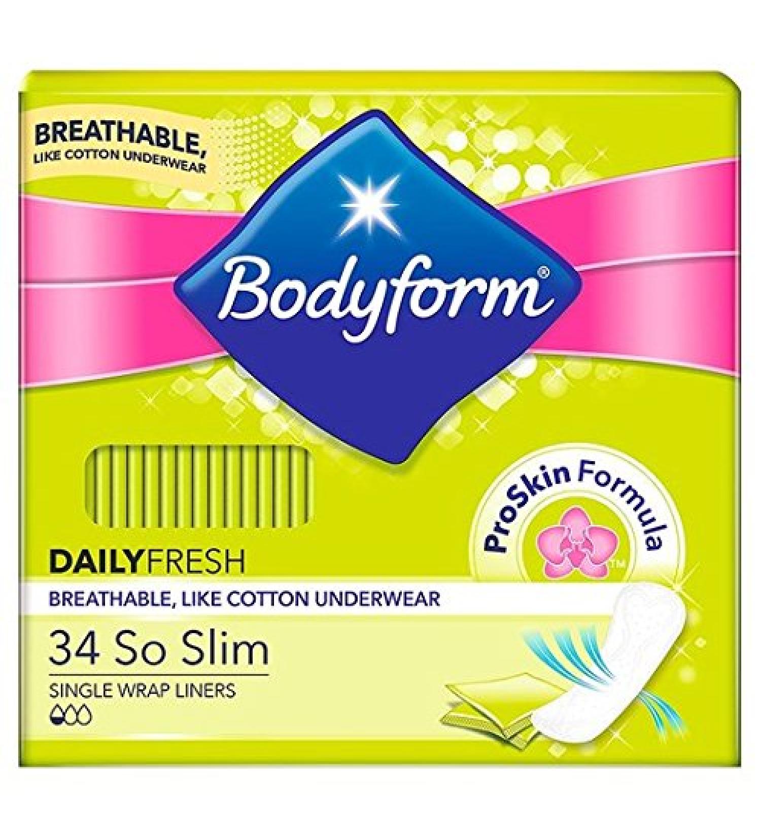 Bodyform Light Liners So Slim Individually Wrapped 34 pPack