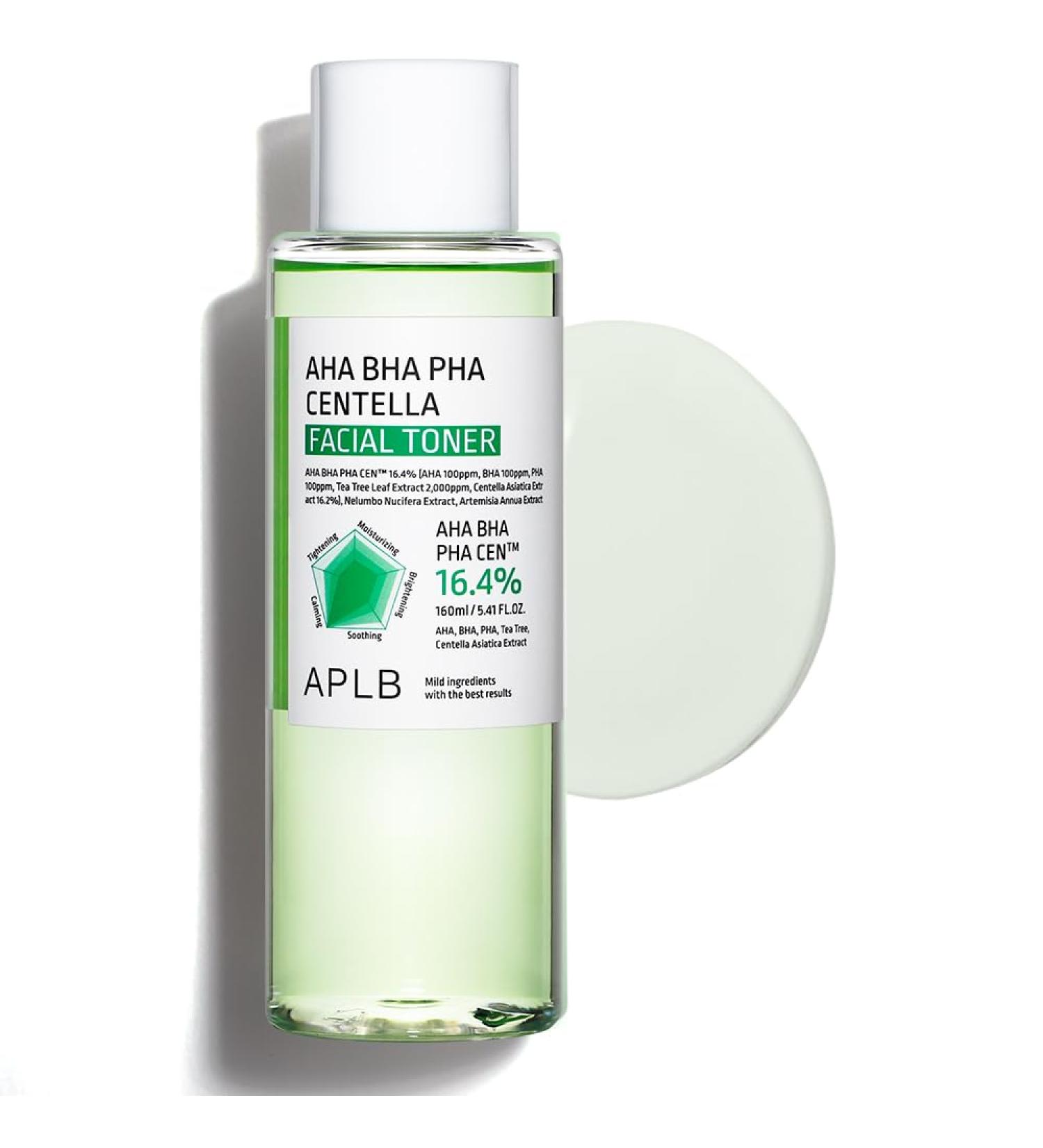 APLB AHA BHA PHA Centella Facial Toner | Revitalize & Exfoliate Skin | Korean Skincare 16.4% | Gentle Texture Improvement - Buy Online on GoSupps.com