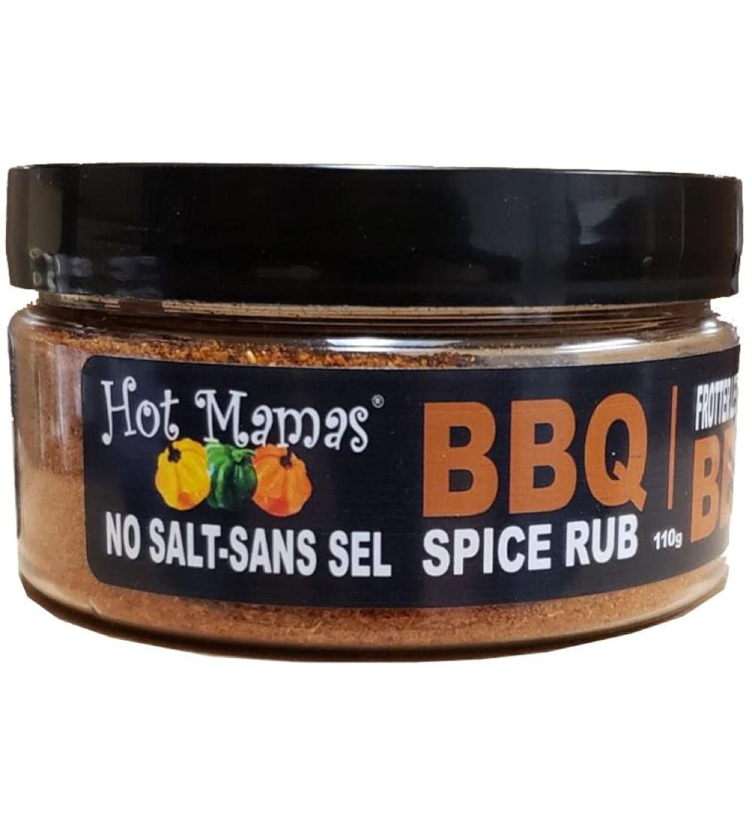 Hot Mamas All Natural BBQ Spice Rub - BBQ Kosher Certified Salt Free Gluten Free Keto Friendly and No MSG 110g - Buy Online on GoSupps.com