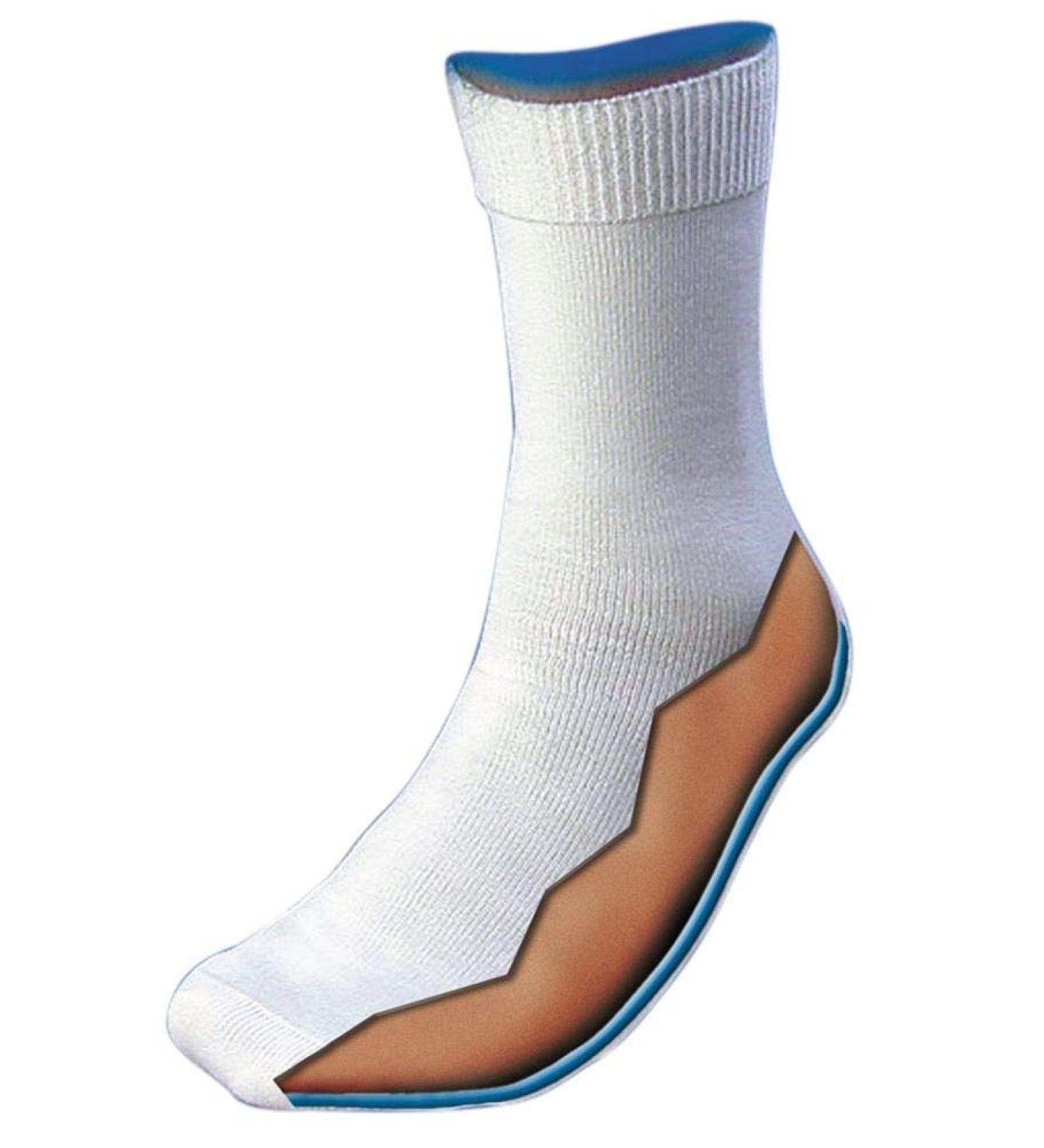 Silipos 1701 Arthritic/Diabetic Gel Socks - White 7-9 Compression Socks with Cotton Stretch Improves Blood Circulation. Socks and Insoles
