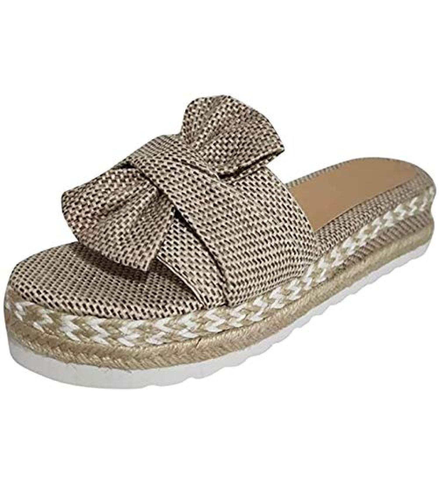 Creev Women's Khaki Sandals - Comfortable Wide Platform Flip-Flops for Summer Beach Travel (EU 38 42) - Buy Online on GoSupps.com