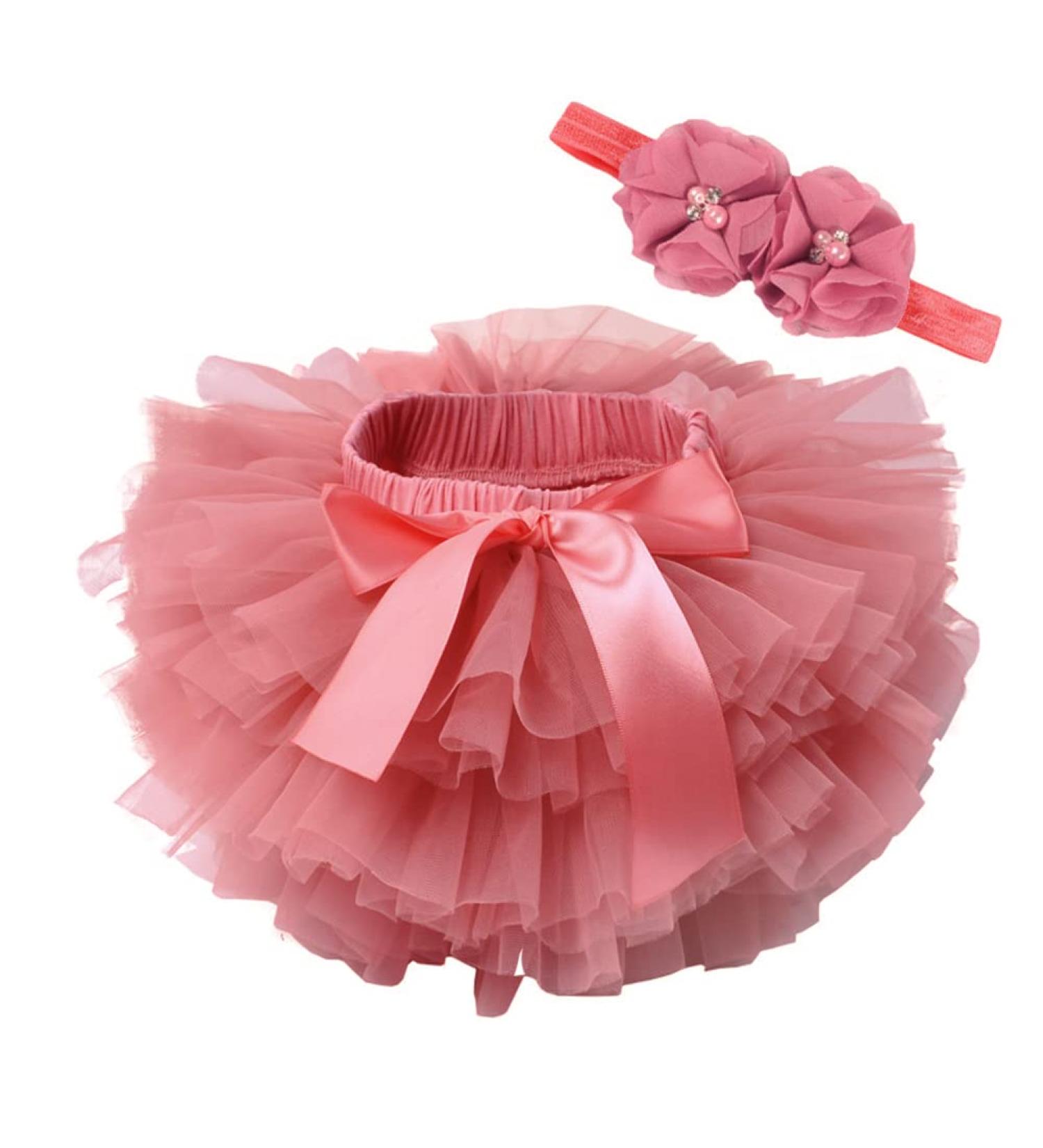 PythJooh Newborn Baby Girl Tutu Bloomers Set | Ruffle Pettiskirt & Headband | Nappy Cover Photo Props | 0-2 Years | 0-6 Months | Watermelon - Buy Online on GoSupps.com