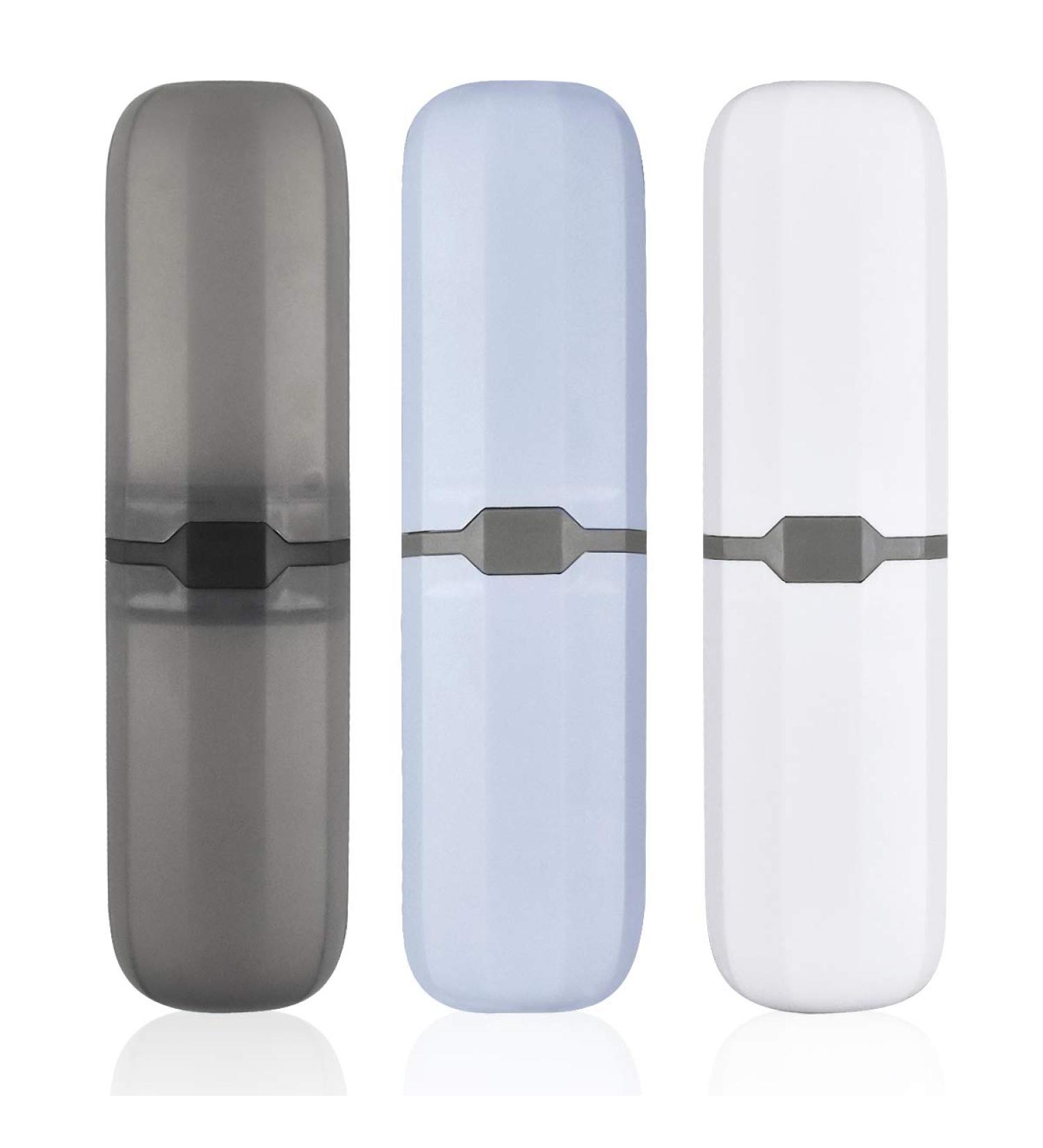3 Pack Travel Toothbrush Case - Portable Plastic Toothbrush Holder for Camping & Business Trips - Buy Online on GoSupps.com