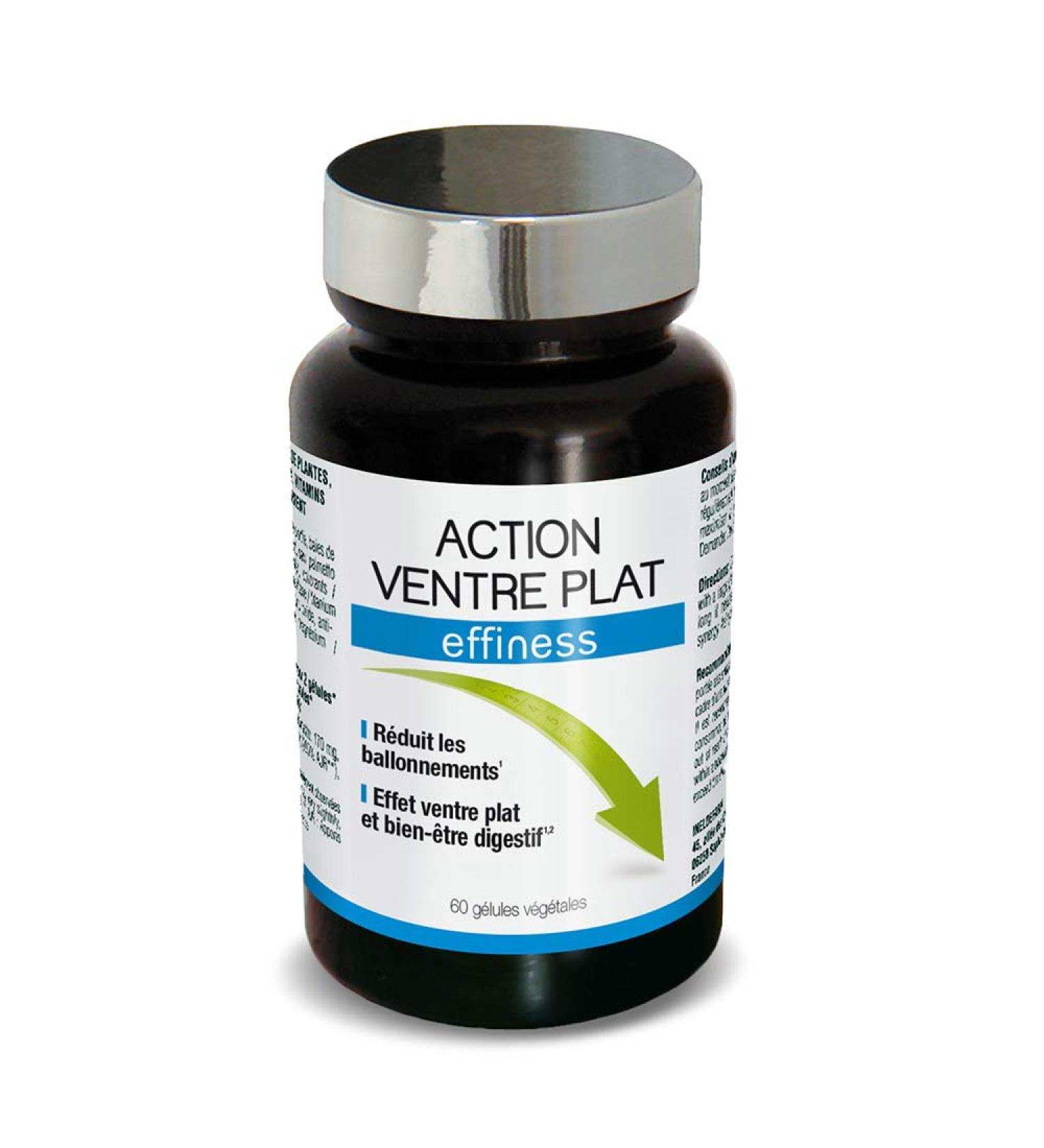 NUTRI EXPERT - Effiness Flat Stomach Action - Reduces Bloating and Heaviness - Digestive Wellness - Food Supplement with Natural Plant Extracts - 60 Vegetable Capsules - Buy Online on GoSupps.com