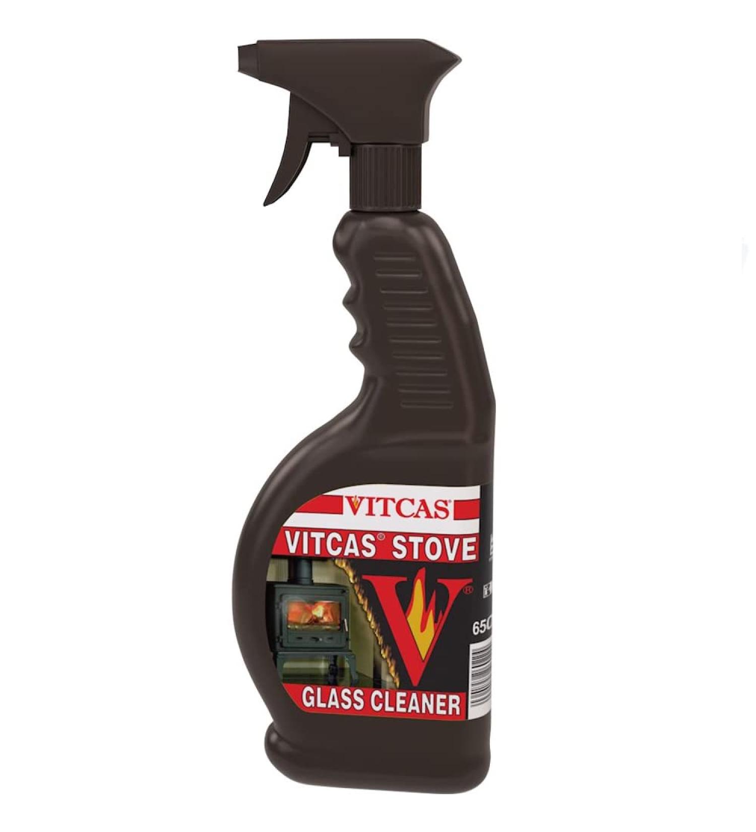 VITCAS Stove Glass Cleaner Fireplace -BBQ - Log Burner Wood Burner Suitable for removing the most stubborn stains excellent shine Quick and Efficient Easy To Use