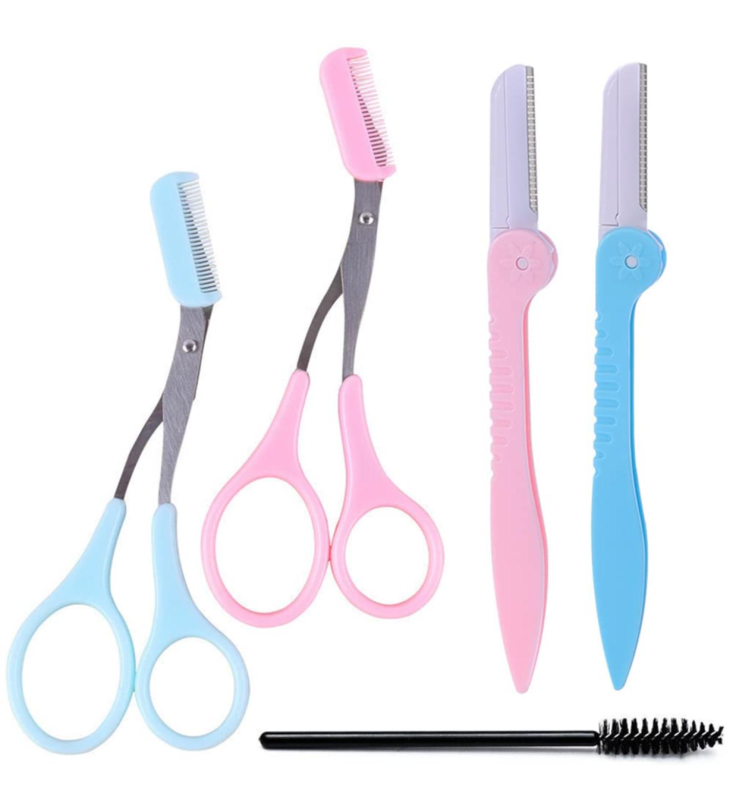5 Pieces Eyebrow Trimming Tool Portable Eyebrow Razor Kit Reusable Eyebrow Brush for Better Control of Length Prune of Eyebrows Shaping - Buy Online on GoSupps.com