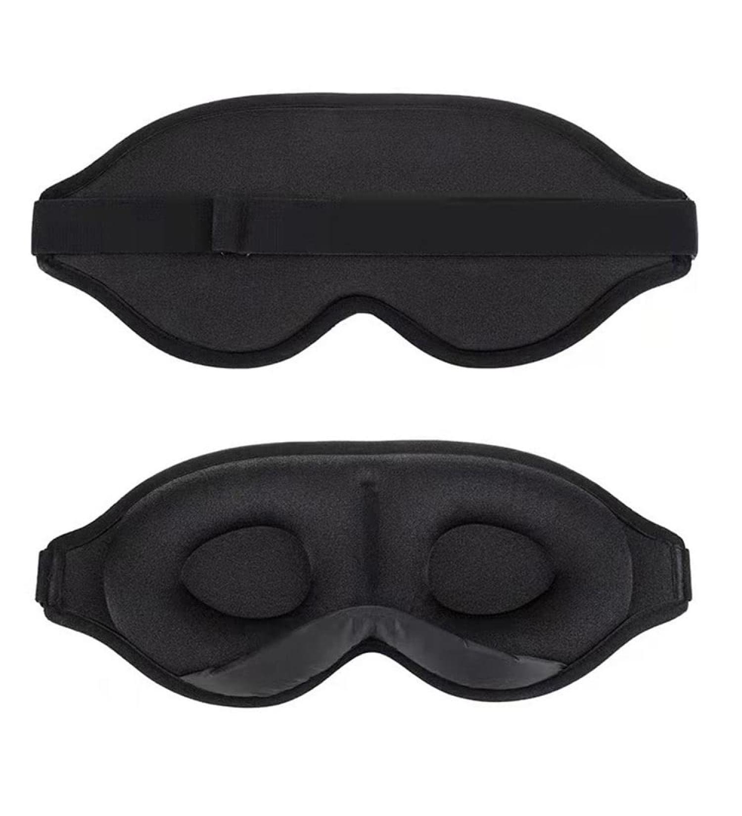Ultra Soft Blackout Sleep Mask for Men and Women - Comfortable Eye Shade Cover for Travel, Nap, and Sleeping - Buy Online on GoSupps.com