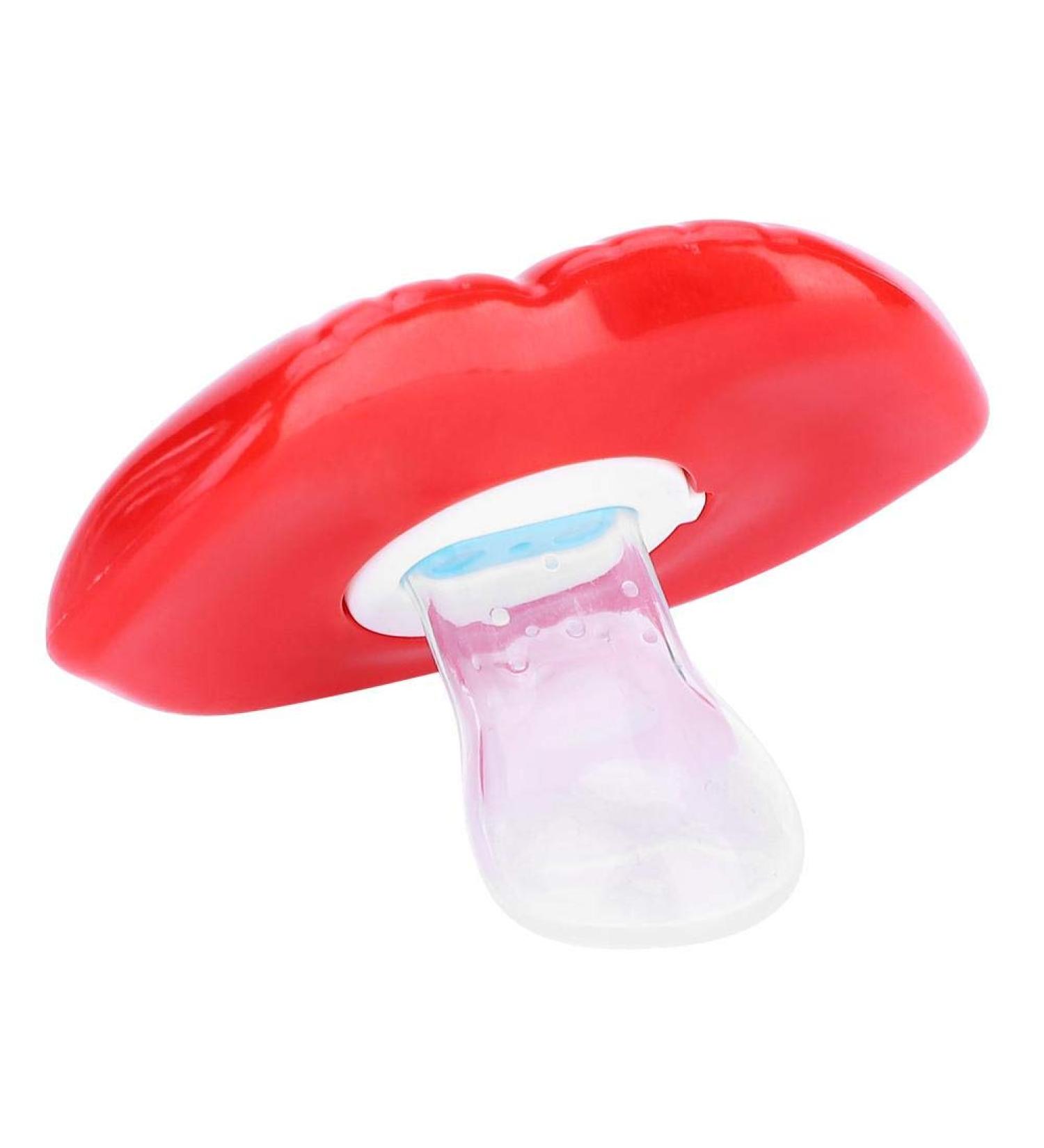 Funny Lips Baby Pacifier - Soft Food Grade Silicone for Boys & Girls | Red Fun Nipple - Buy Online on GoSupps.com