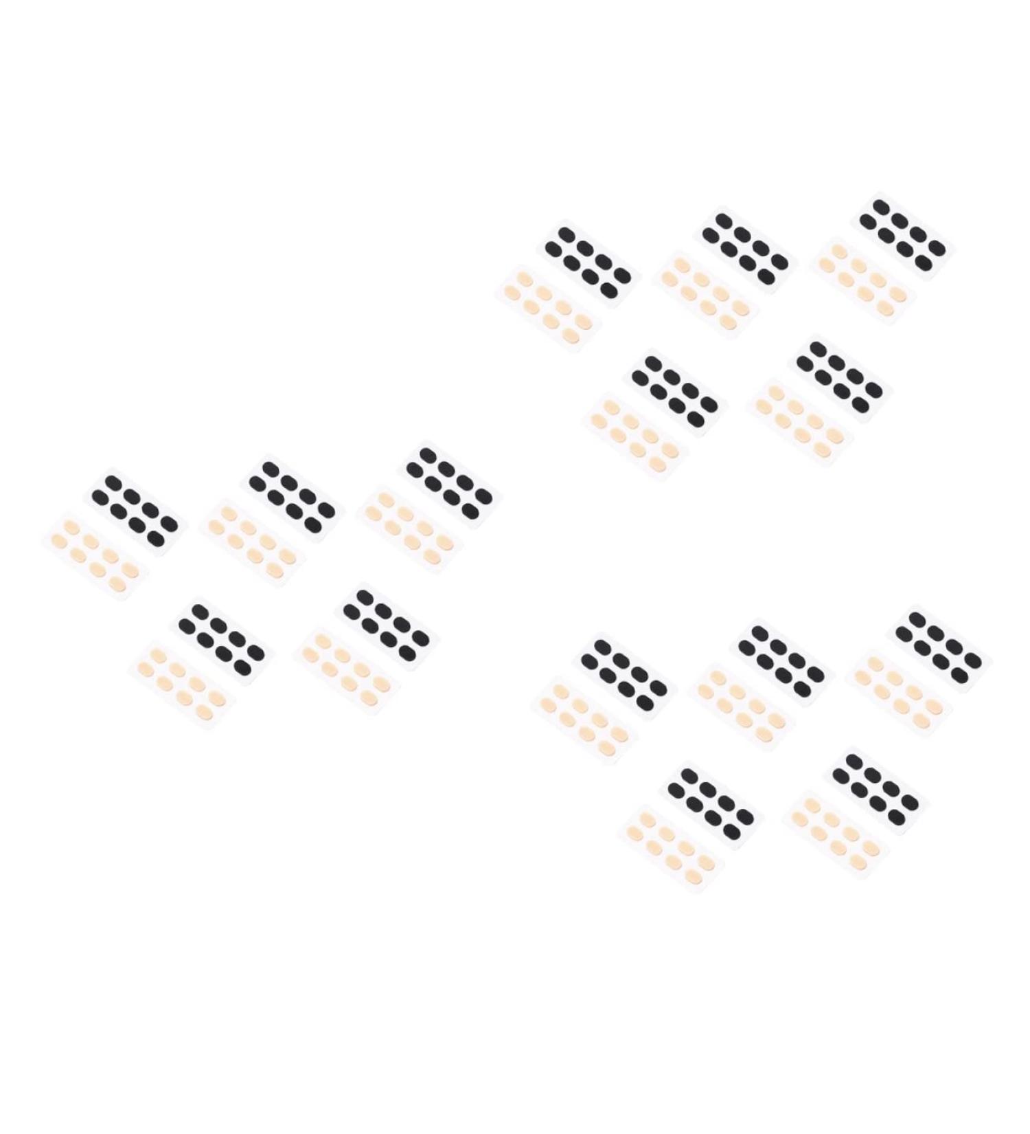 Healeeved 60 Leaf Sponge Nose Pads for Glasses | Self-Adhesive Anti-Nose Stickers | Soft Rubber Repair Set in 3 Colors | 1x0.8x0.15cm - Buy Online on GoSupps.com