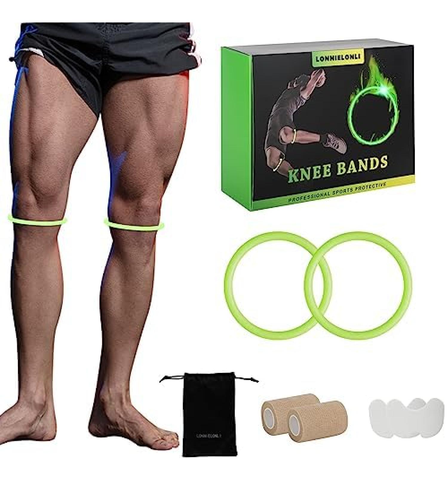 Patella Tendon Support Strap - Revolutionary Knee Stabilizer with Silicone Brace for Basketball & Running - Buy Online on GoSupps.com