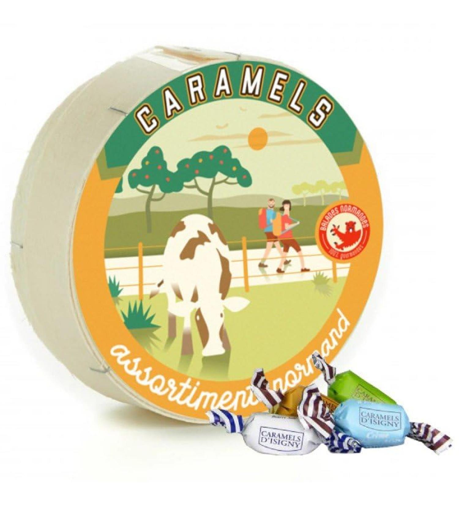 Caramels in a box Camembert edition Landscapes of Normandy - 150g - Normandy walks (Assortment of caramels)
