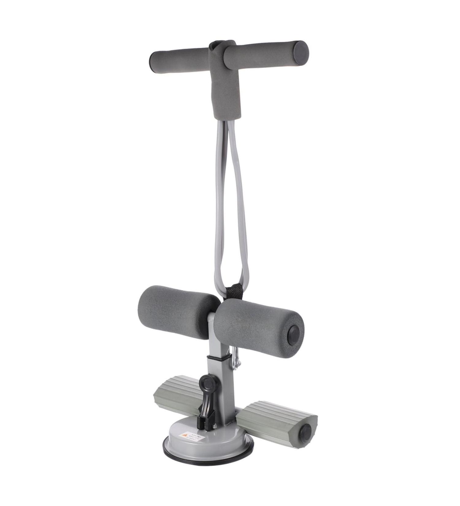 Besportble Portable Training Device: Voltage Foot Pedal Resistance Tapes & Abdominal Exercise Rope for Enhanced Fitness - Suction Cup Sit-Up Rod (Gray 55x25x3cm) - Buy Online on GoSupps.com