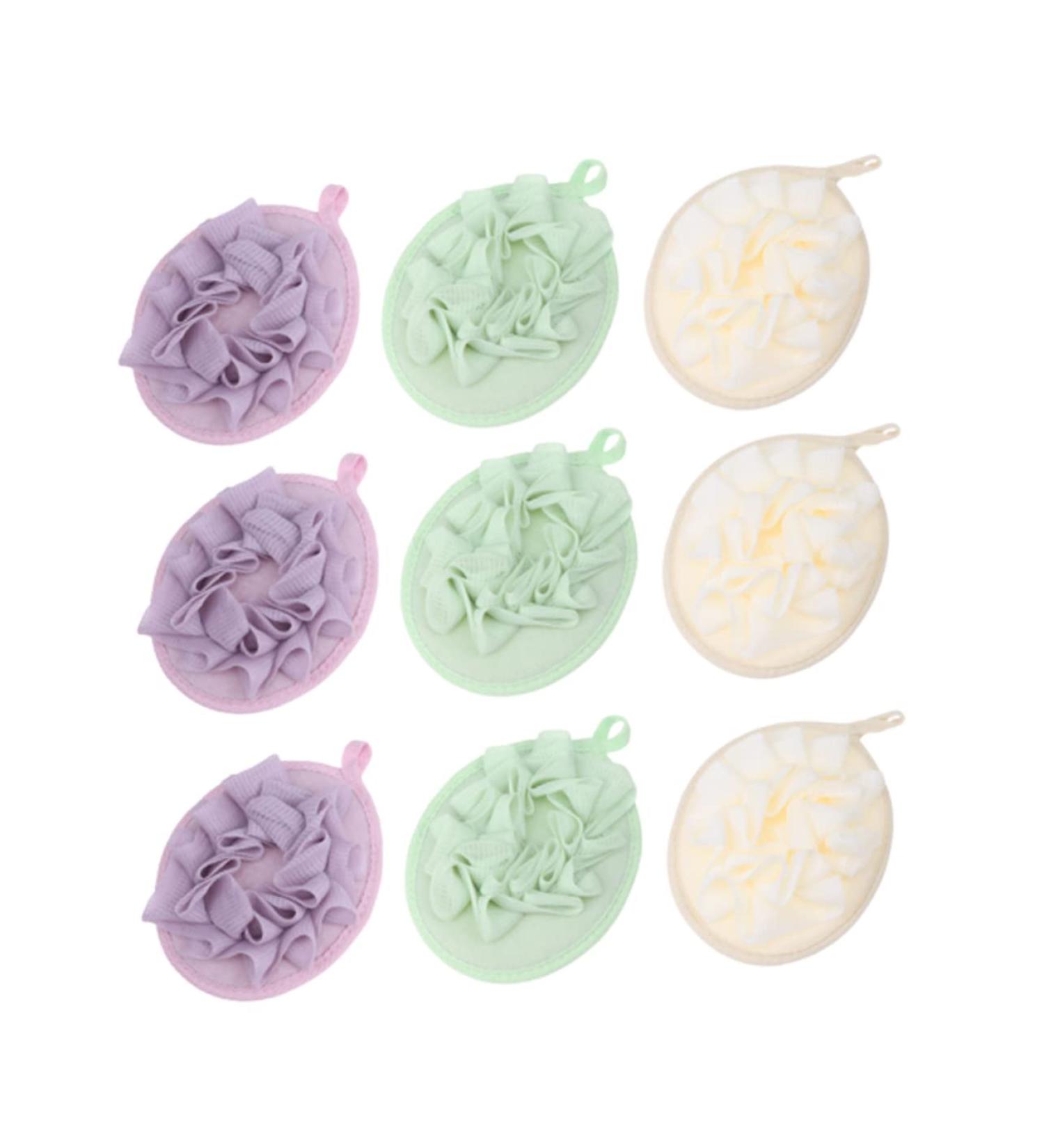 Housoutil 9pcs Loofah Bath Puff Set - Soft Shower Sponges Bath Flowers & Body Scrubbers for Luxurious Cleansing | International Shipping Available - Buy Online on GoSupps.com