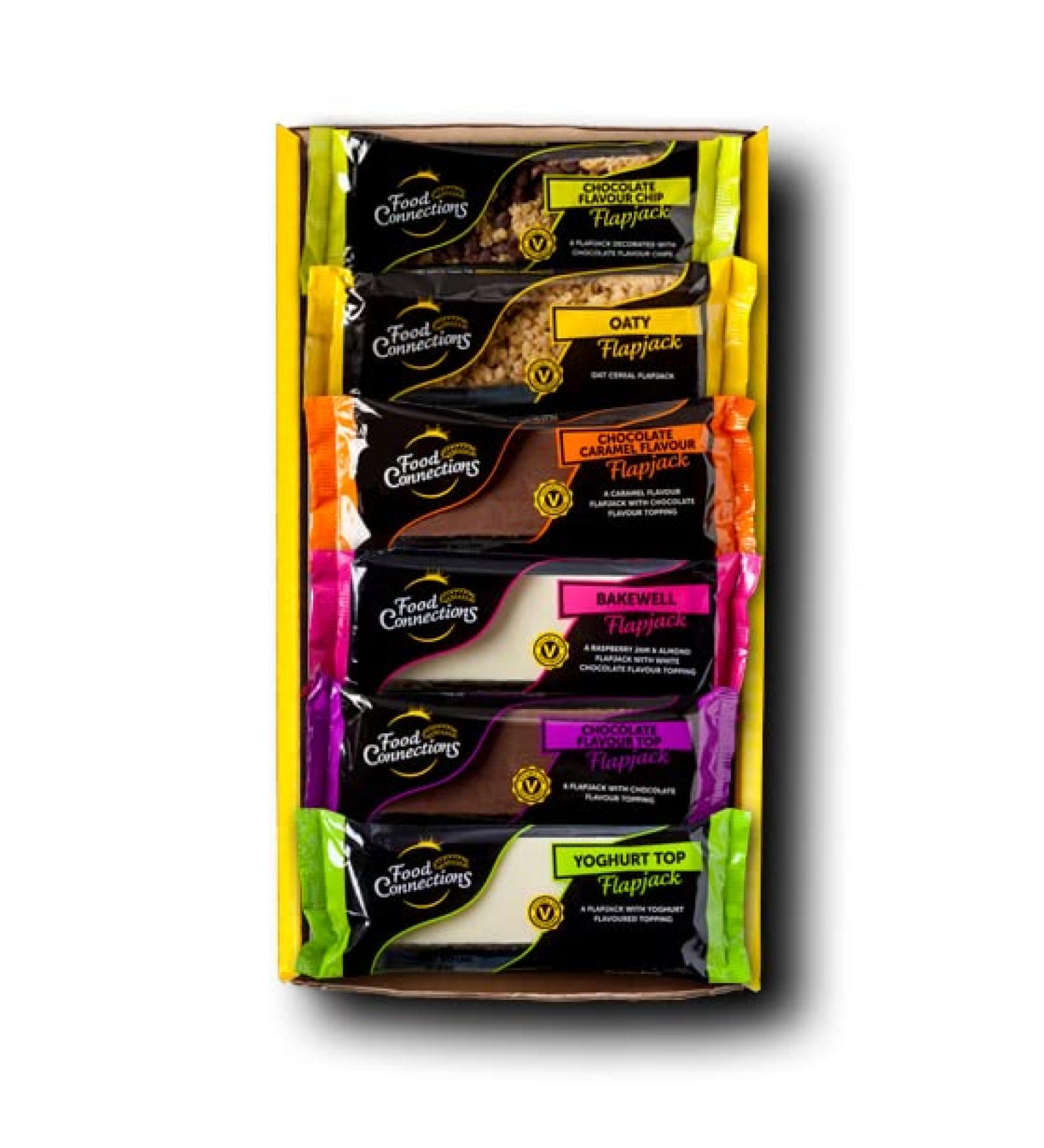 Food Connections Flapjacks 30x100g | 6 Flavours (Luxury Mixed) - Buy Online on GoSupps.com