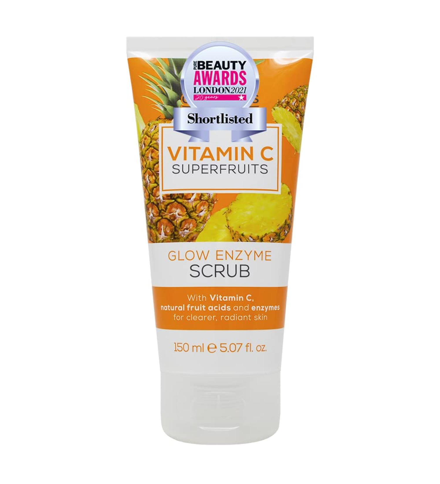 Creightons Vitamin C Superfruits Glow Enzyme Scrub - Energising Exfoliating Scrub with Natural Fruit Acids & Enzymes for Clear Radiant Skin - 150ml - Buy Online on GoSupps.com