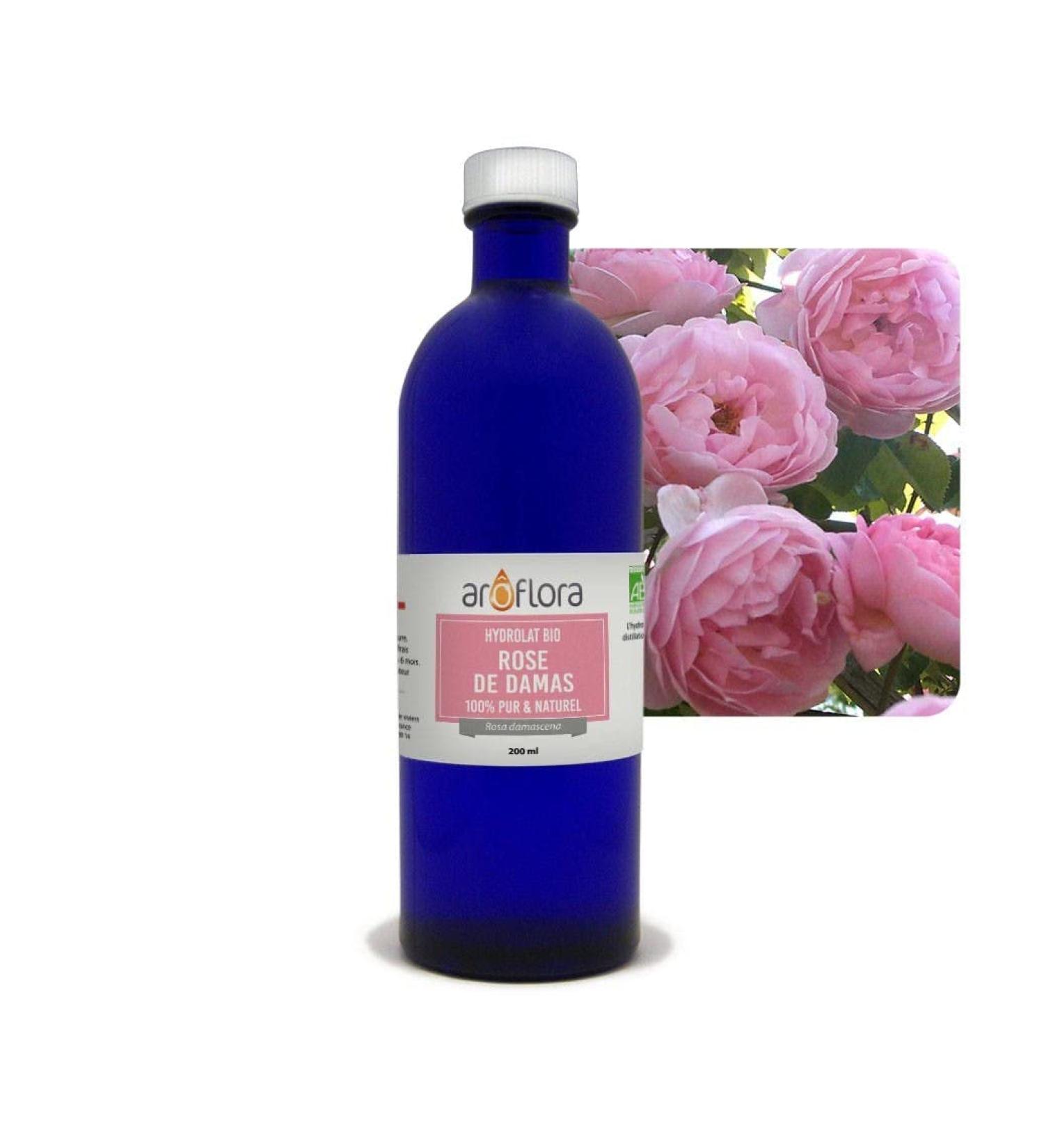 essentiallab Organic Damask Rose Floral Water Hydrolate 200ml 100% Natural and Organic