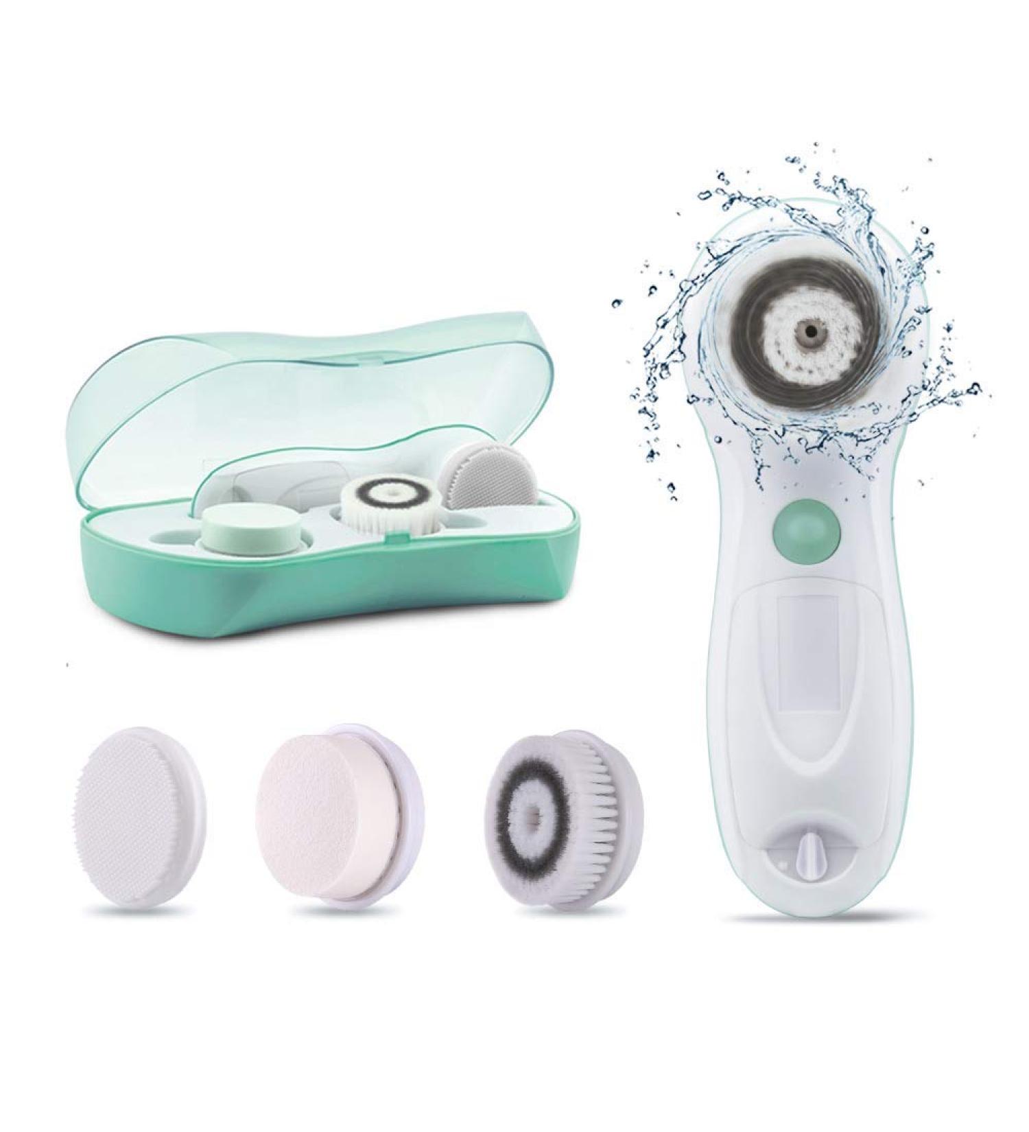 TOUCHBeauty Spin Facial Cleansing Brush | 360 Rotating Brush for Cleaning and Exfoliating | 3 Skin Care Spin Brushes | Upgraded 3 in 1 Cleanser Kit | TB-0759A Mint Green - Buy Online on GoSupps.com
