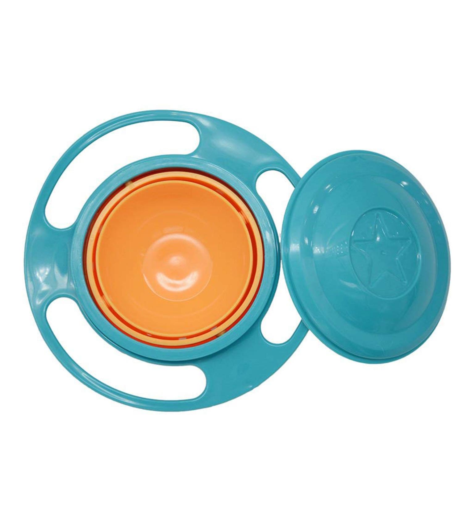 Pywee Universal Gyro Bowl | 360 Anti-Spill Gyroscopic Bowl for Toddlers & Kids - Blue - Buy Online on GoSupps.com