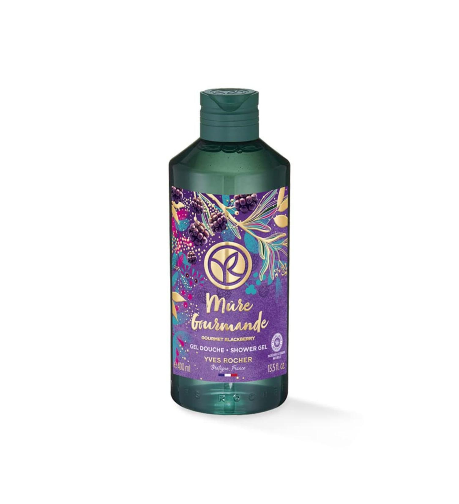 Yves Rocher Christmas Collection Gourmet Blackberry Bath & Shower Gel 400 ml./13.5 fl.oz.