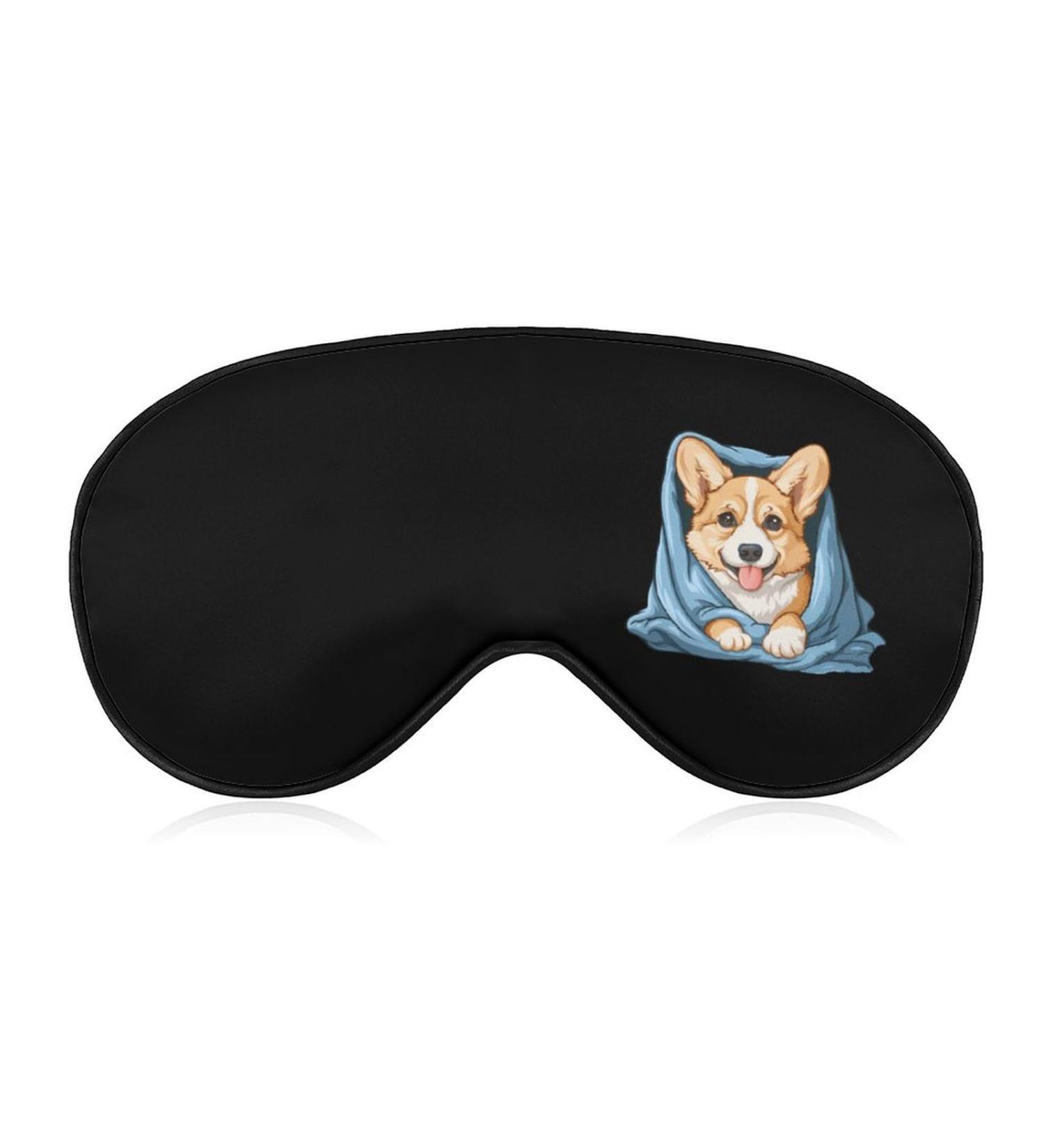Shop Corgi Dog Puppy Eye Mask - Soft Sleep Mask with Blue Blanket & Adjustable Strap - Blocks Light for Men & Women - Buy Online on GoSupps.com