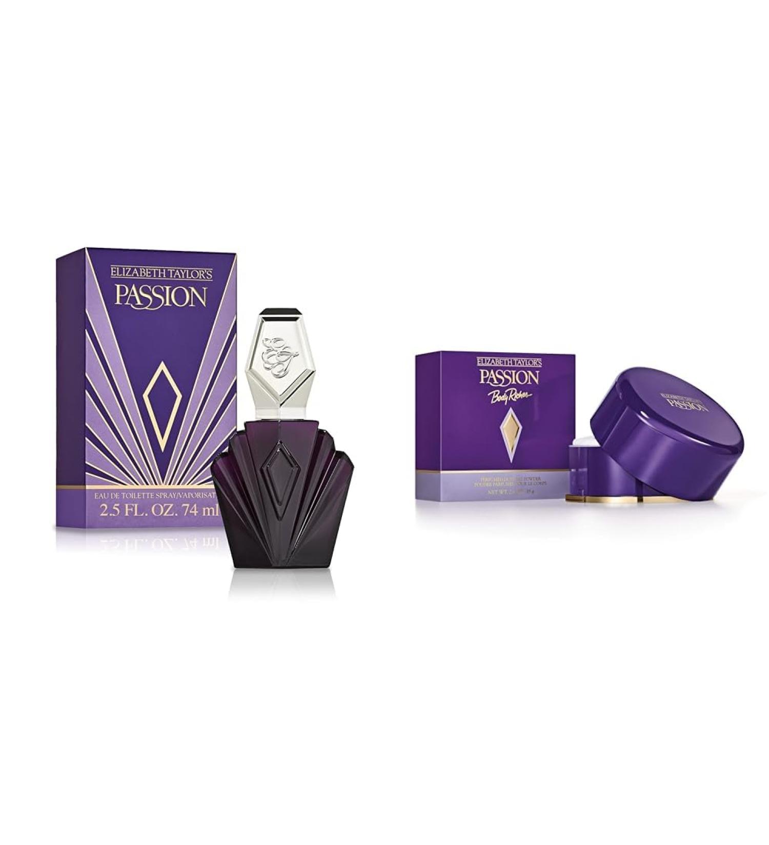 Elizabeth Taylor Women's Perfume Passion Eau De Toilette EDT Spray 2.5 Fl Oz & Body Powder for Women Passion 2.6 Oz - Buy Online on GoSupps.com