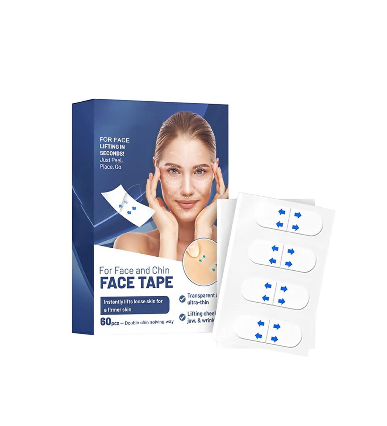 Dajidafu 60 Pieces Women Face Lifting Wrinkle Patch Home Traveling Chin Forehead Anti-aging Anti-wrinkle Stickers Skin Care - Buy Online on GoSupps.com