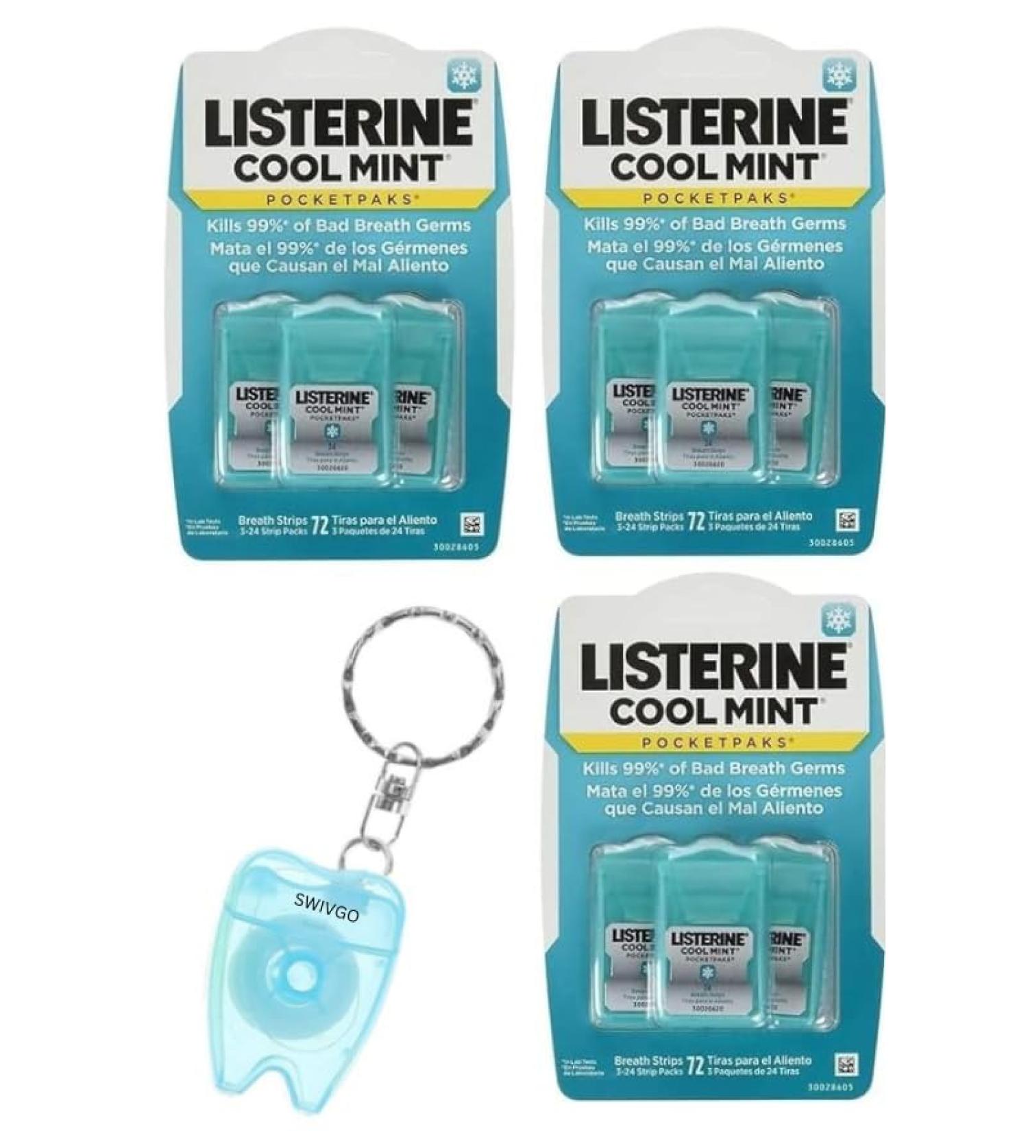 PocketPaks Cool Mint Breath Strips - 9 Packs (216 Strips) with Swivgo Tooth Flap Key Trailer - Freshen Your Breath Anywhere! - Buy Online on GoSupps.com