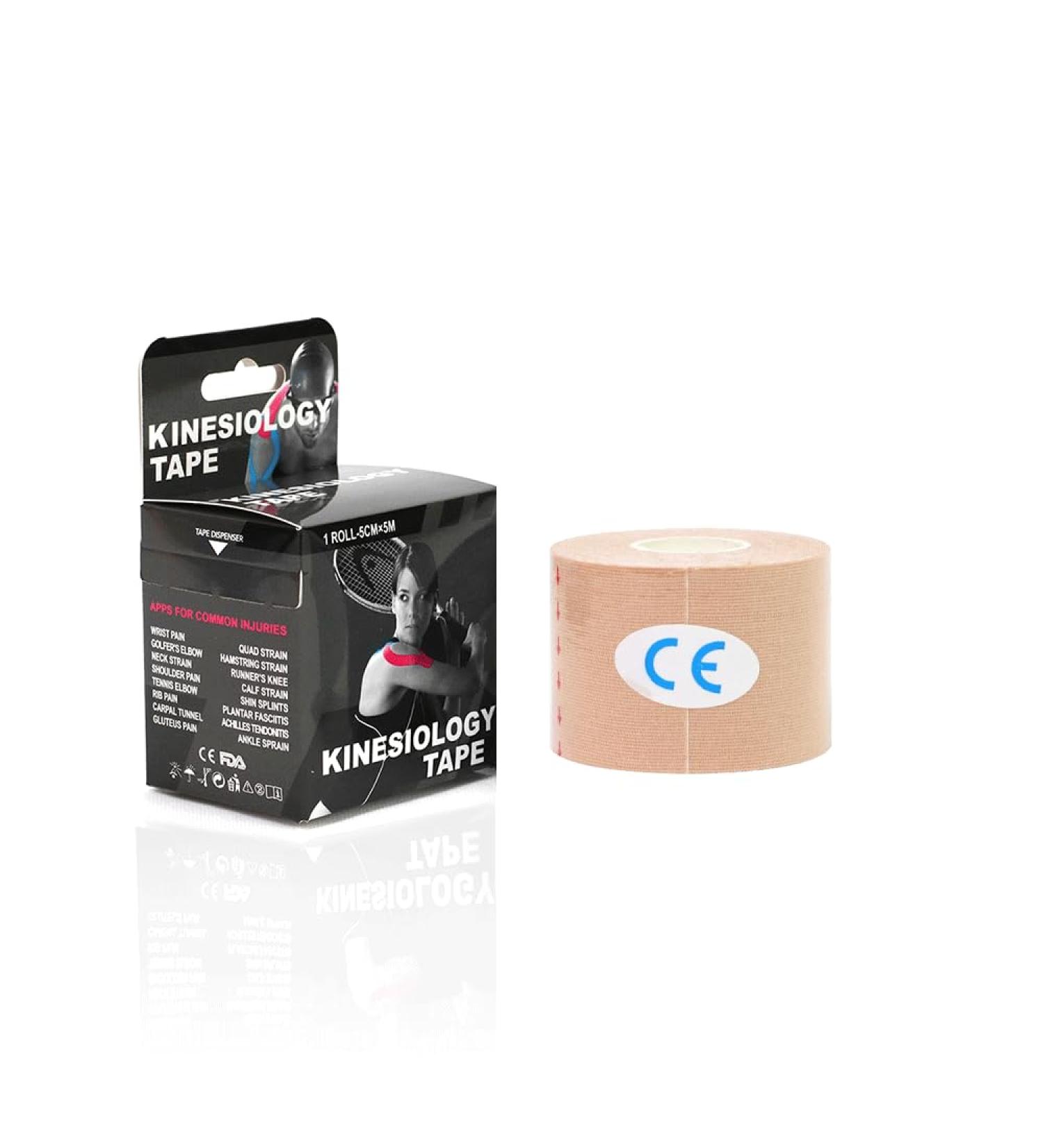 Kinesiology Tape for Sports & Therapy | Water-Resistant Latex-Free Elastic Tape for Pain Relief | 16ft Black Uncut Kinesiology Tape - Buy Online on GoSupps.com