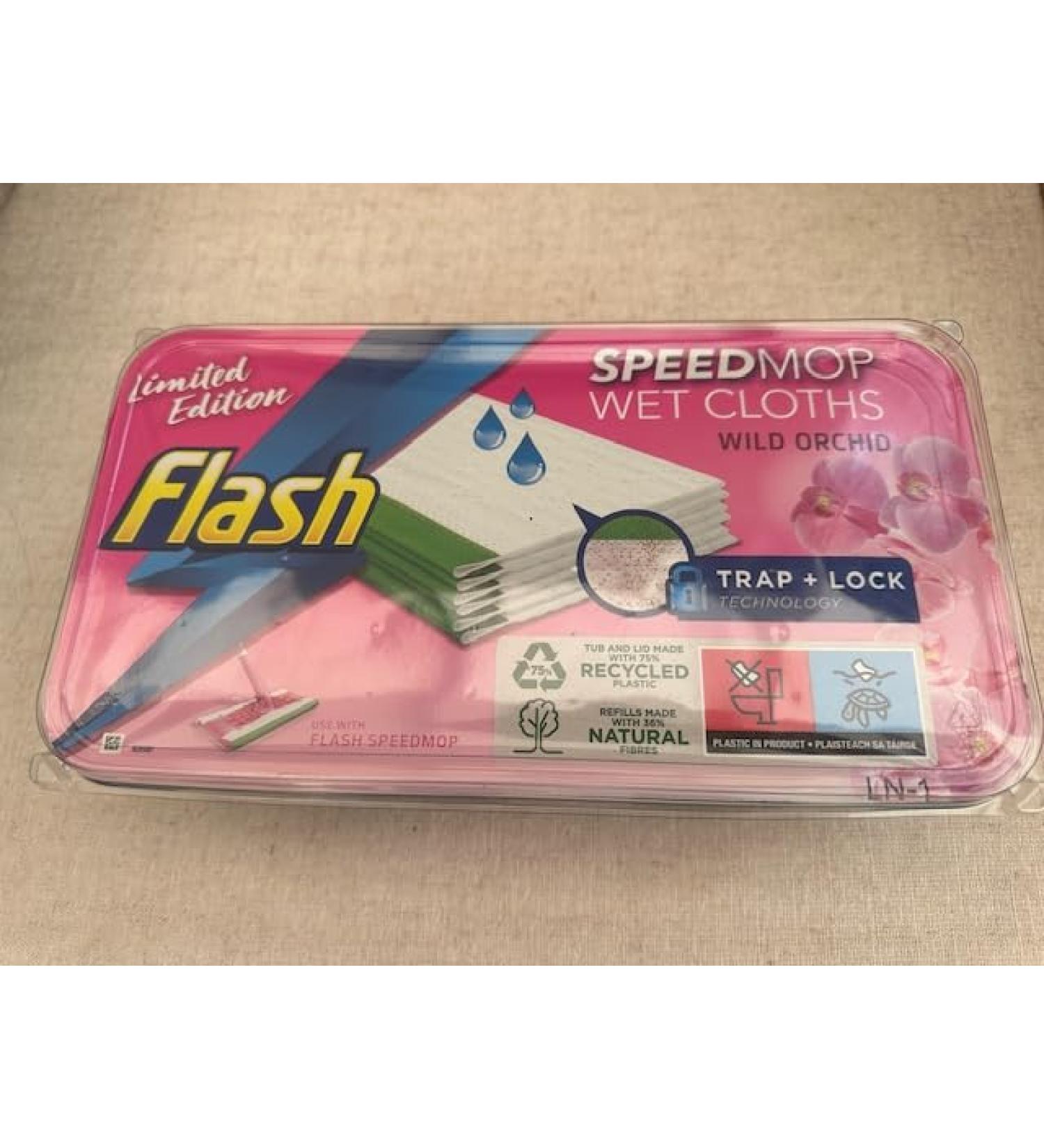 Flash Speed Mop Floor Refill Wet Cloths Wild Orchid Limited Edition pack of 24
