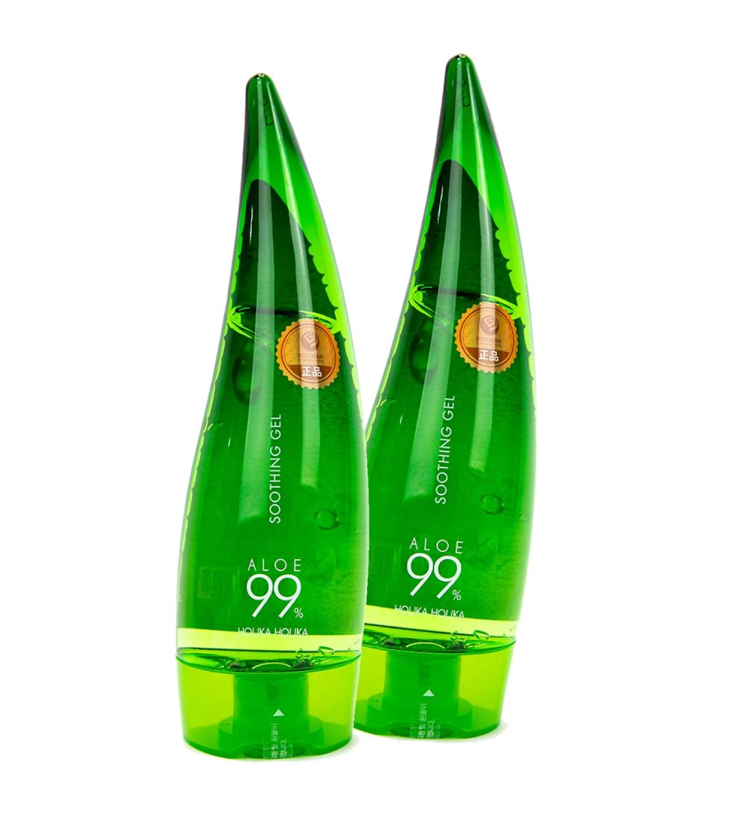 Holika Holika Soothing Aloe Vera Gel 99% (Pack of 2 x250 ml) Cucumber aloe vera 250 ml (Pack of 2) - Buy Online on GoSupps.com