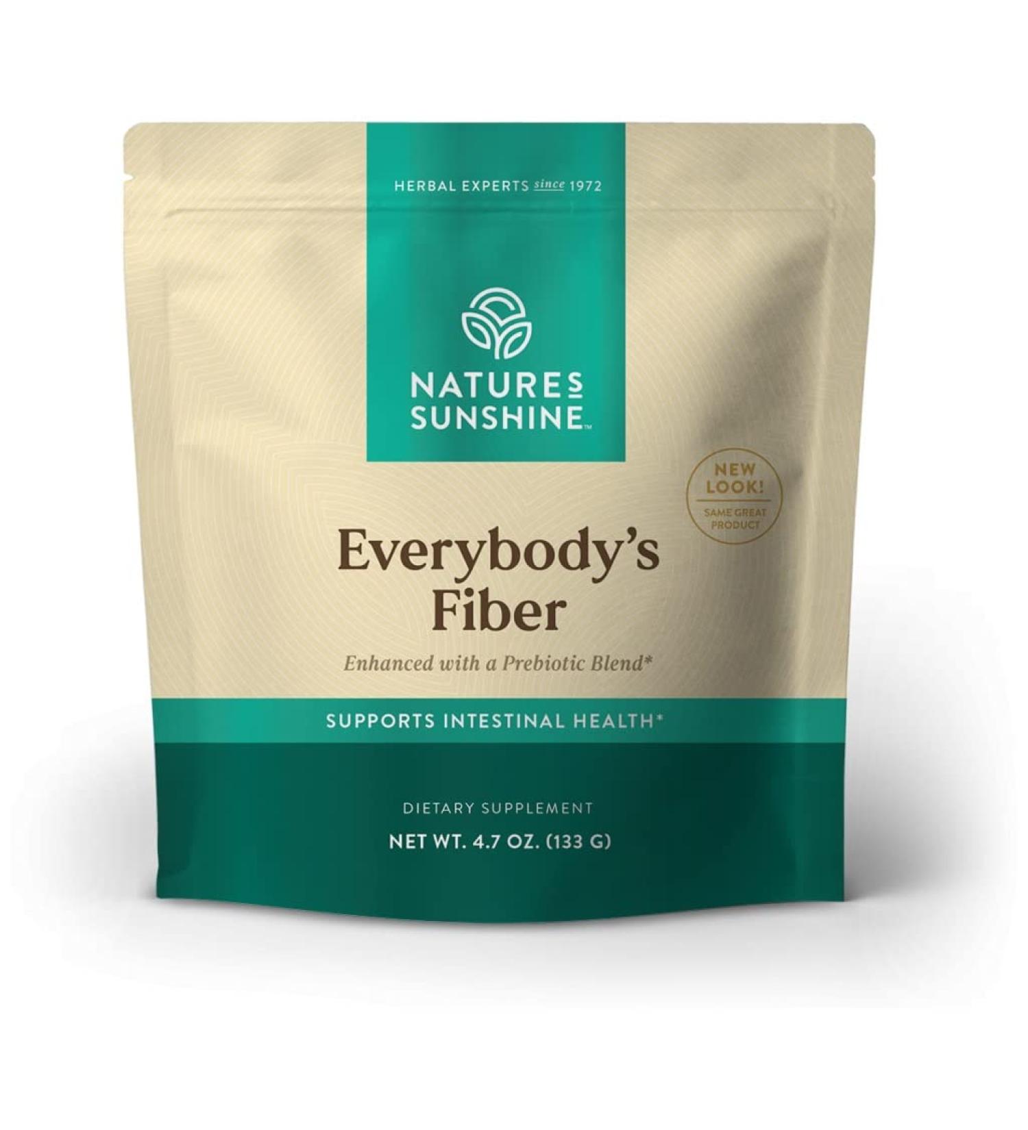 Natures Sunshine Everybody's Fiber 4.6 oz. | Promotes Bowel Regularity Waste Removal and Digestive Health with Herbal Ingredients