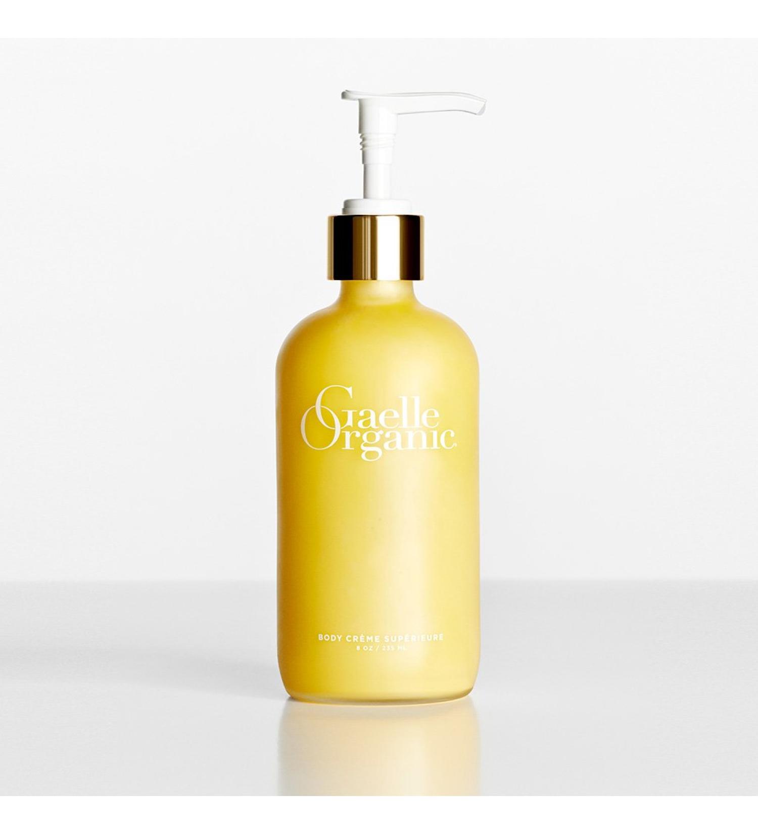 Gaelle Organic Body Creme Superieure - Rich Natural Moisturizer with Pomegranate & Rosehip Oils - 8oz