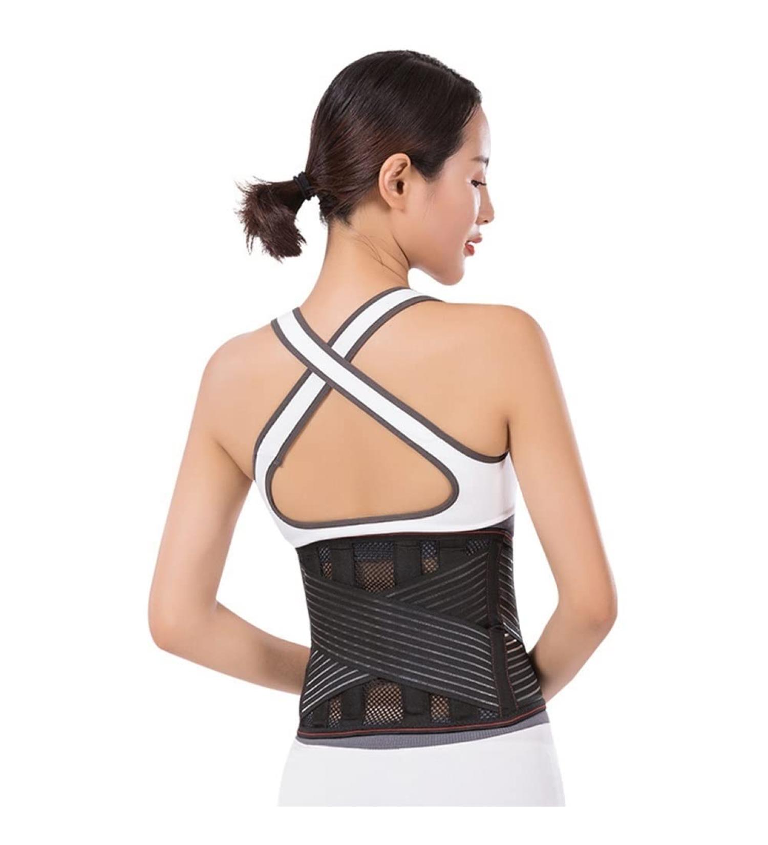 Self-Warming Adjustable Back Support Belt for Sciatica Herniated Disc & Lower Lumbar Pain Relief - Large Black - Buy Online on GoSupps.com