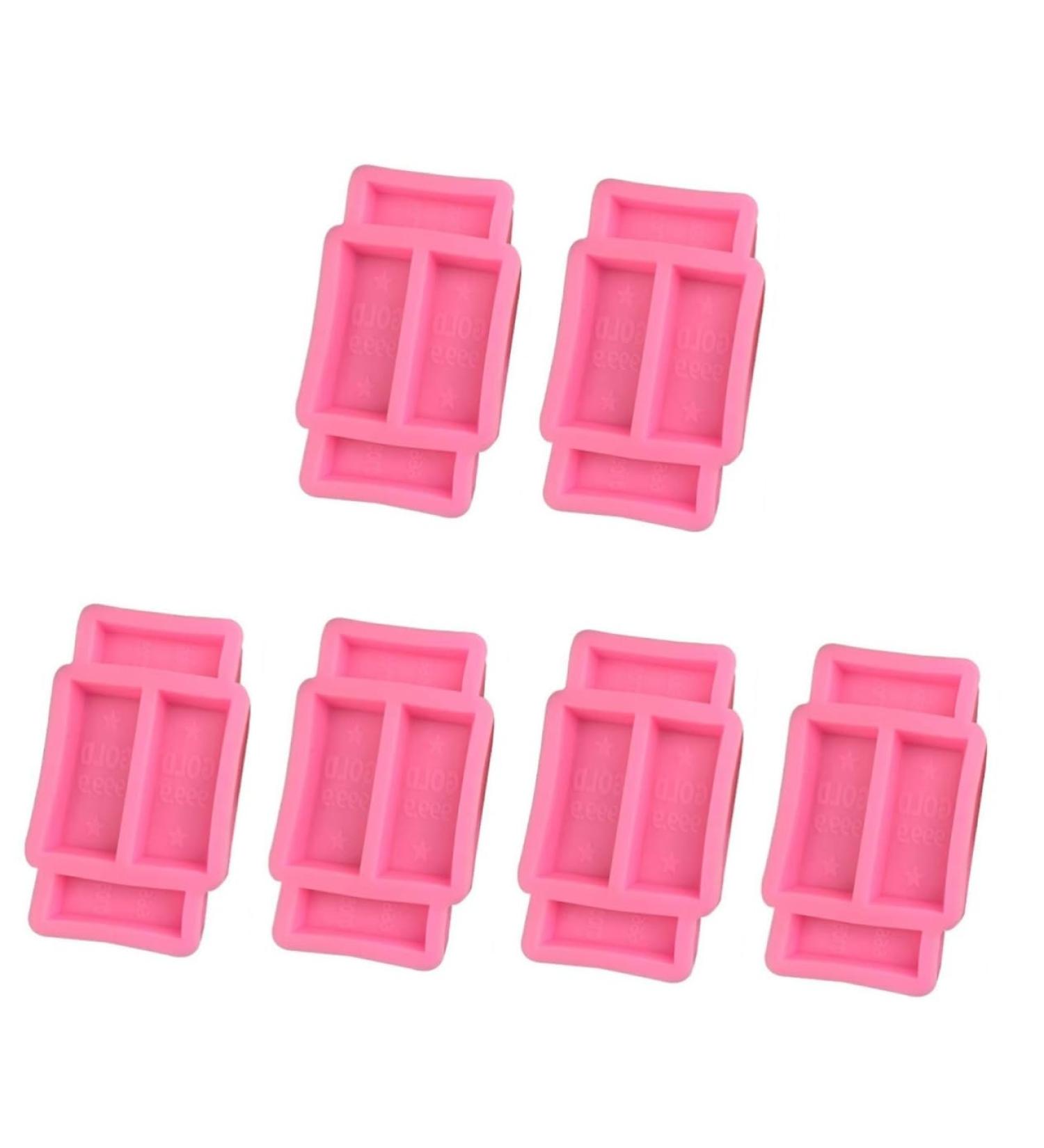STOBOK 6 Pcs Gold Brick Silicone Mold Epoxy Resin Molds Stencils for Crafts Mold Simulation Gold Bullion Chocolate Mold Epoxy Mold Pink Pirate Fondant Cake Silica Gel Pinkx3pcs 9.3X5.1CMx3pcs - Buy Online on GoSupps.com