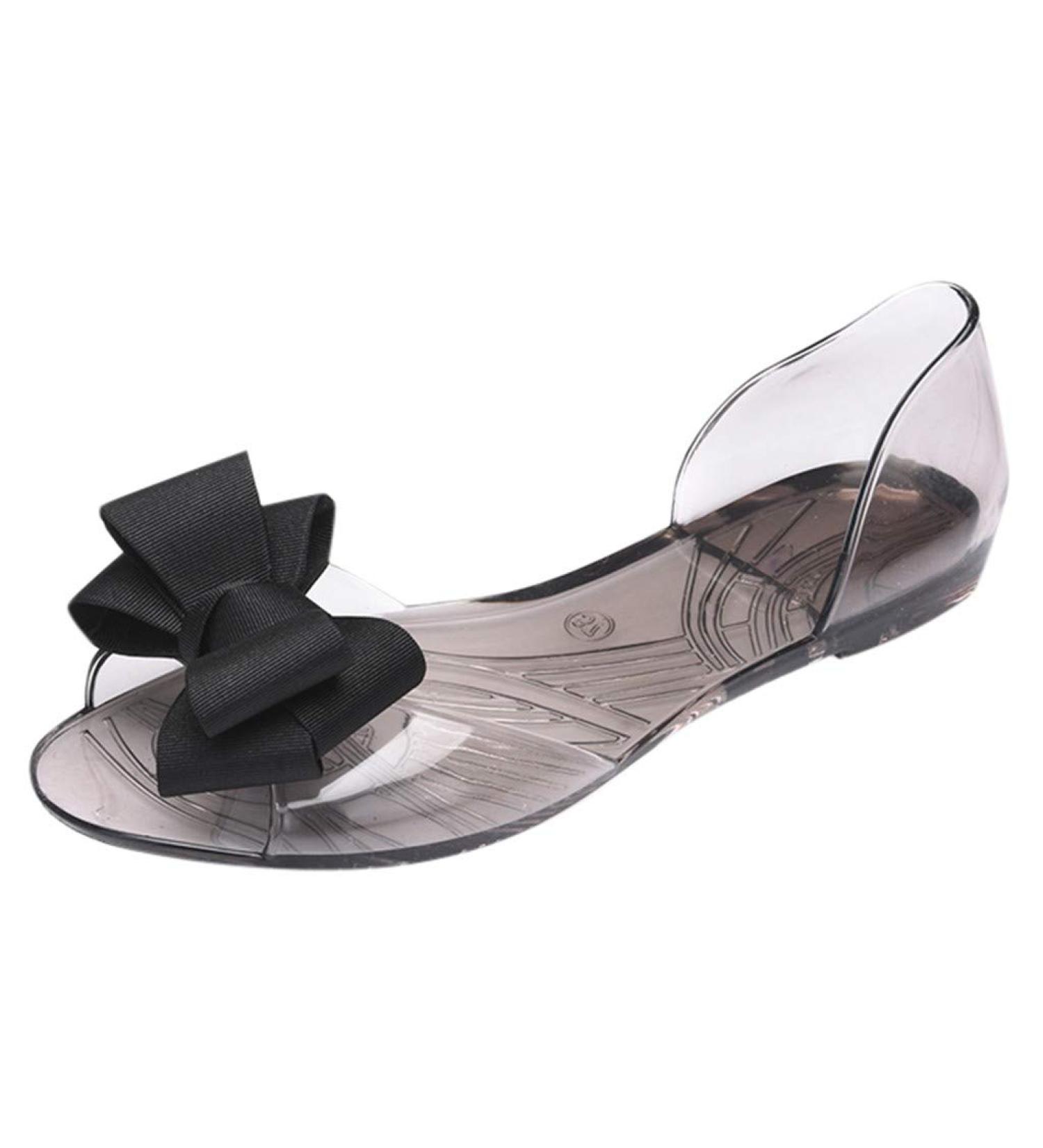 Glittery Women's Sandals Size 9 | Floral Jelly Slip-On Beach Sandals for Women - Buy Online on GoSupps.com