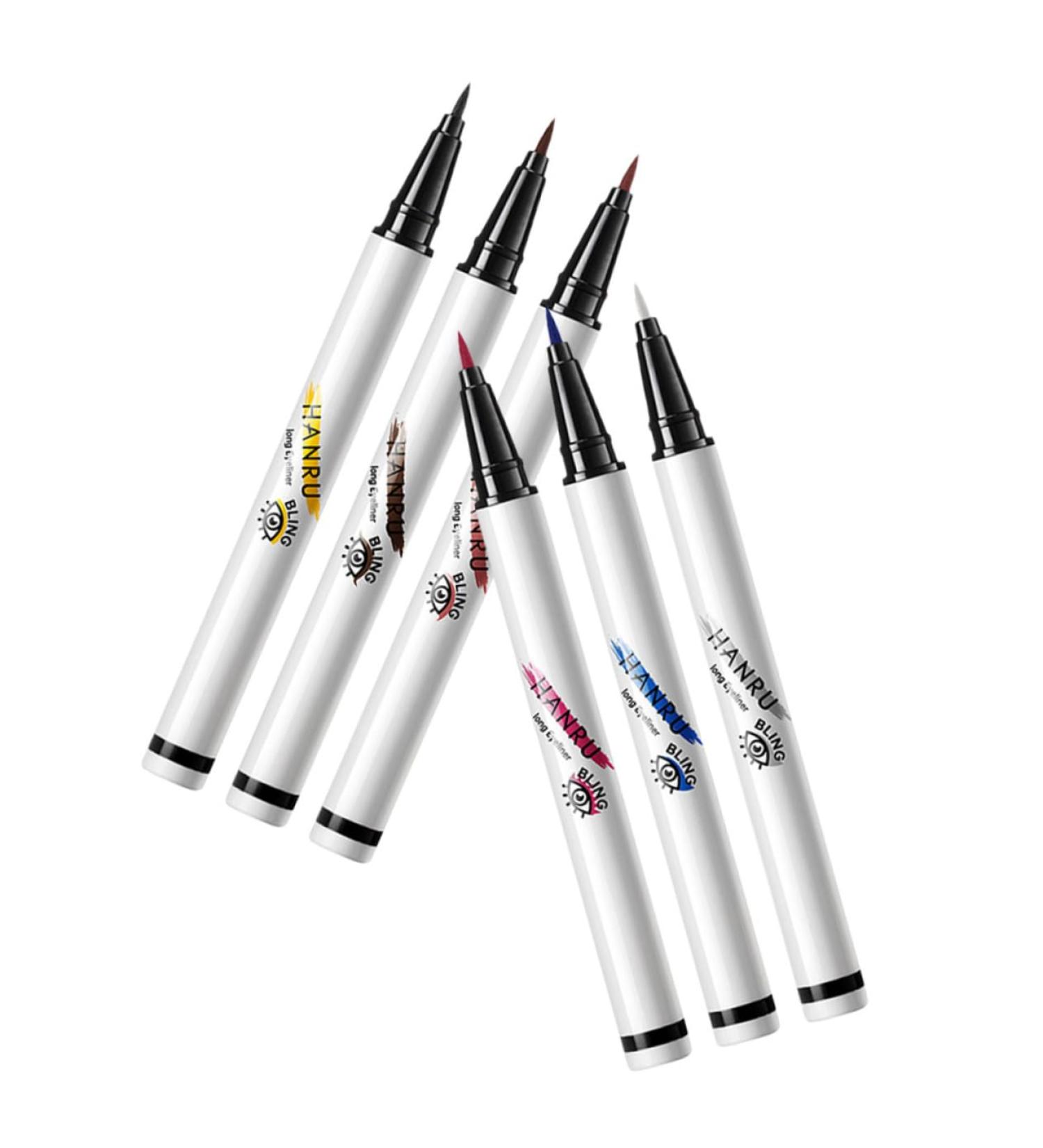 SOESFOUFU 6pcs Eyeliner Pen for Women Eyeliner Stencils Pink Eyeliner Red Eyeliner Cosmetics Abs Miss Girl - Buy Online on GoSupps.com