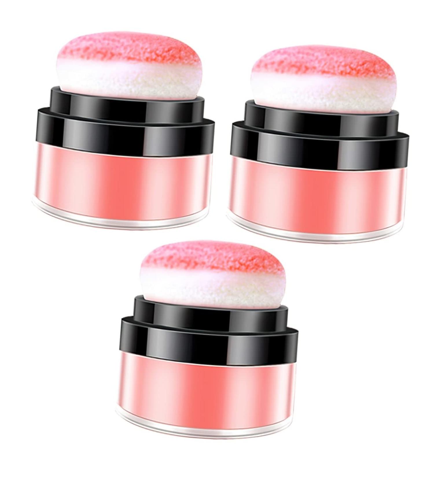 FOMIYES 3pcs Oil Control Cushion Blush Powder Blush Loose Blush for Cheeks Makeup Blush Blusa Plastic Rosy - Buy Online on GoSupps.com